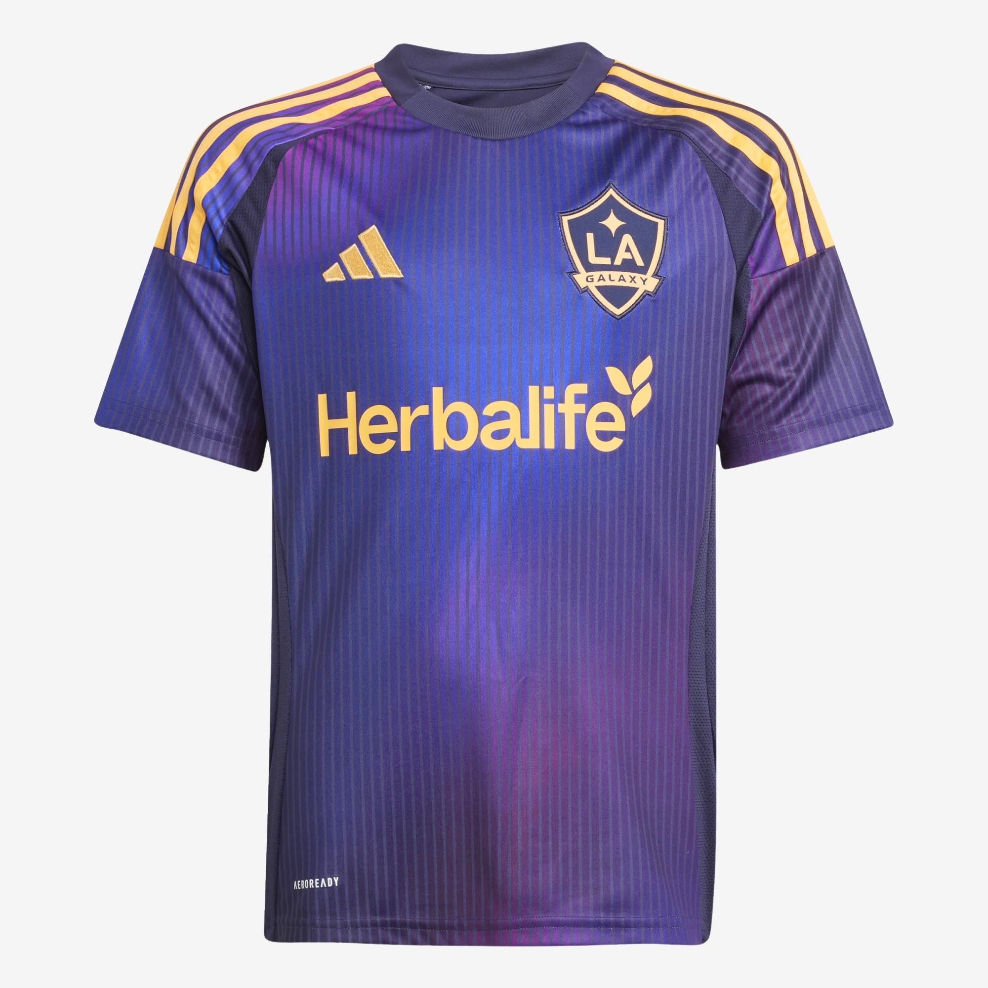 adidas LA Galaxy 2025/26 Stadium Away Big Kids' AEROREADY Soccer Replica Jersey - Noble Ink