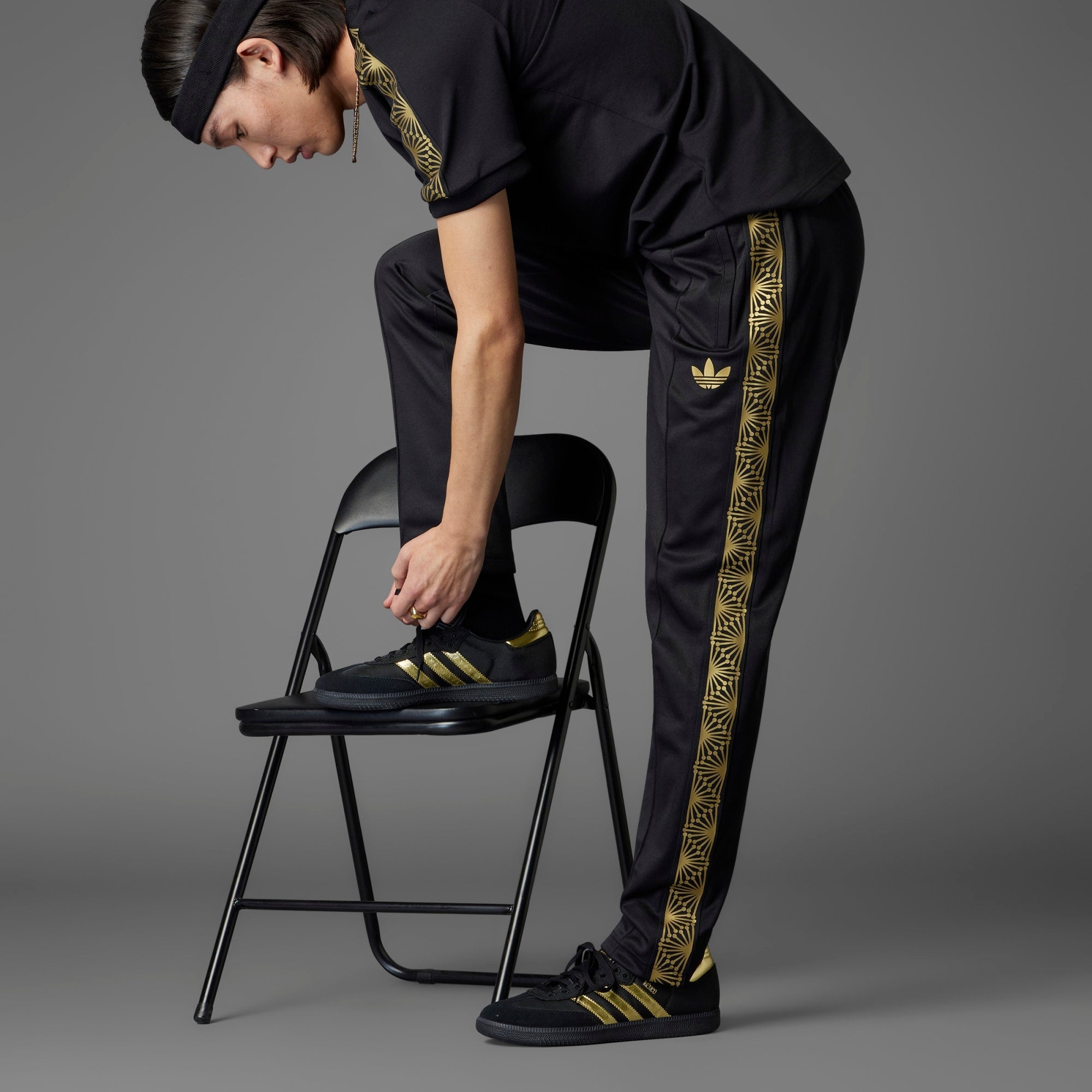 adidas Mexico 2025 Gold Track Men's Soccer Pants - Black