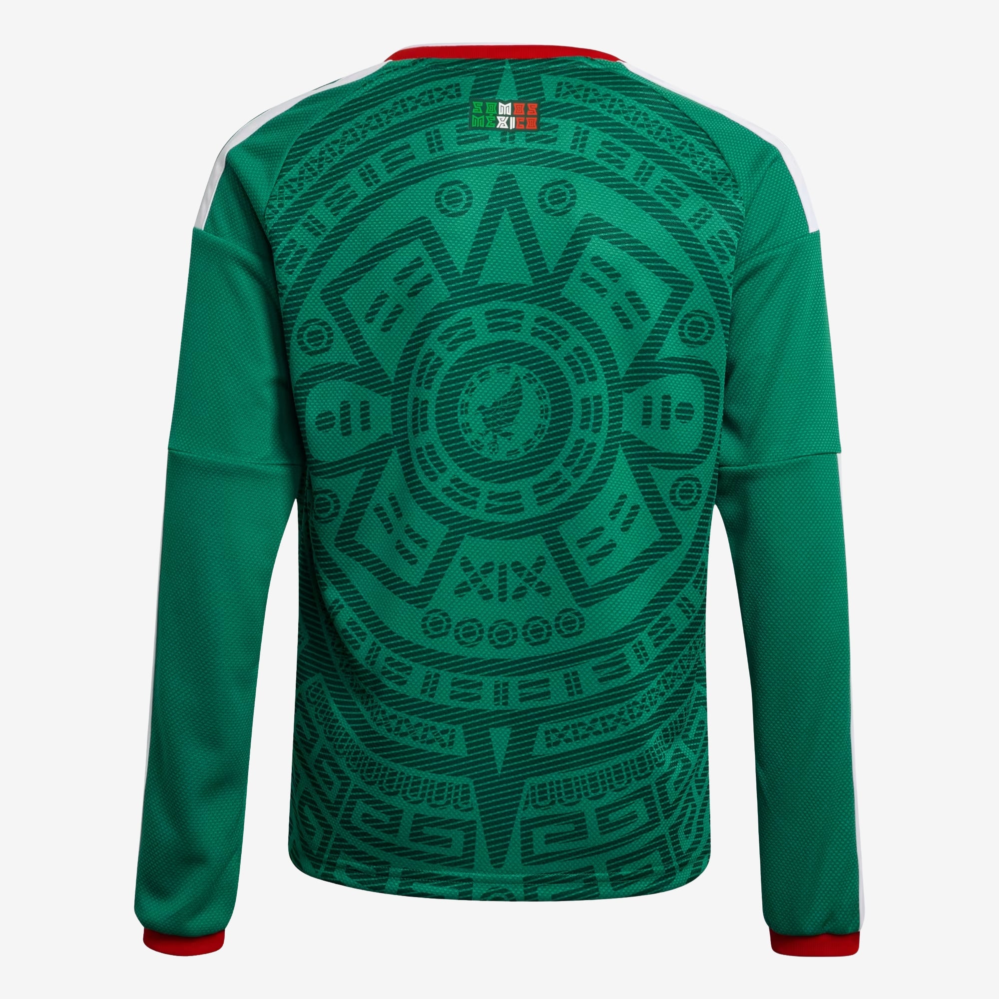 adidas Mexico 2026 Stadium Home Big Kids' Soccer Long-Sleeve Jersey - Bold Green