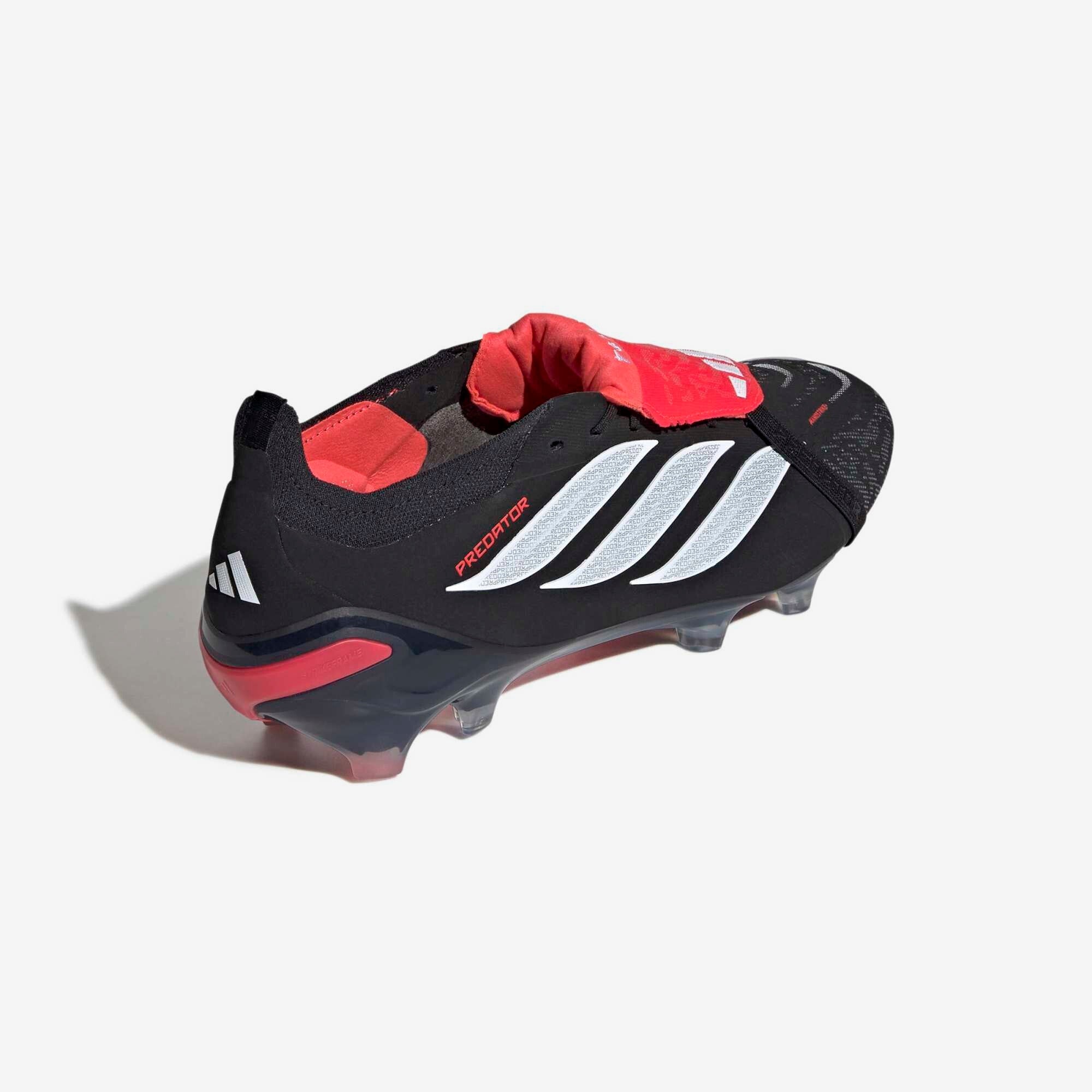 adidas Predator Elite Fold-Over Tongue Firm-Ground Low-Top Soccer Cleats - Core Black / Cloud White / Lucid Red