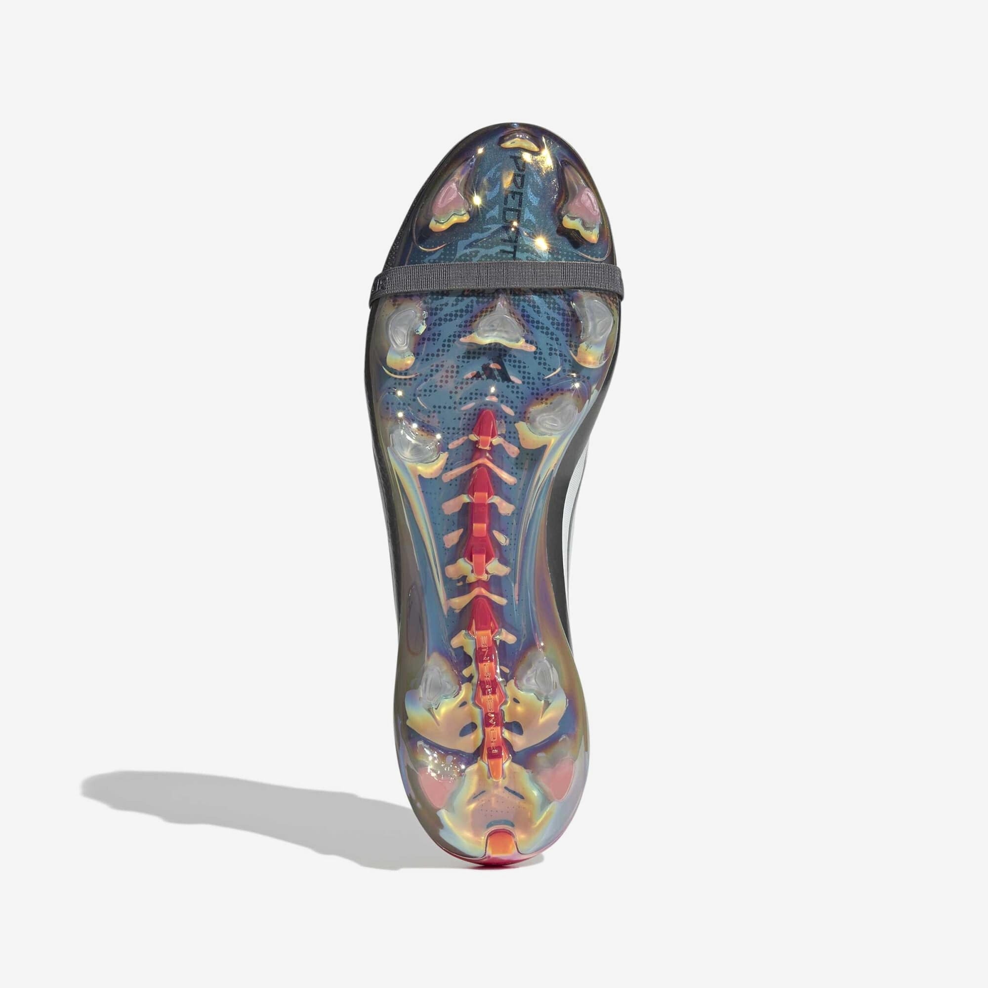 adidas Predator Elite Fold-Over Tongue Firm-Ground Low-Top Soccer Cleats - Iron Metallic / Cloud White / Lucid Red