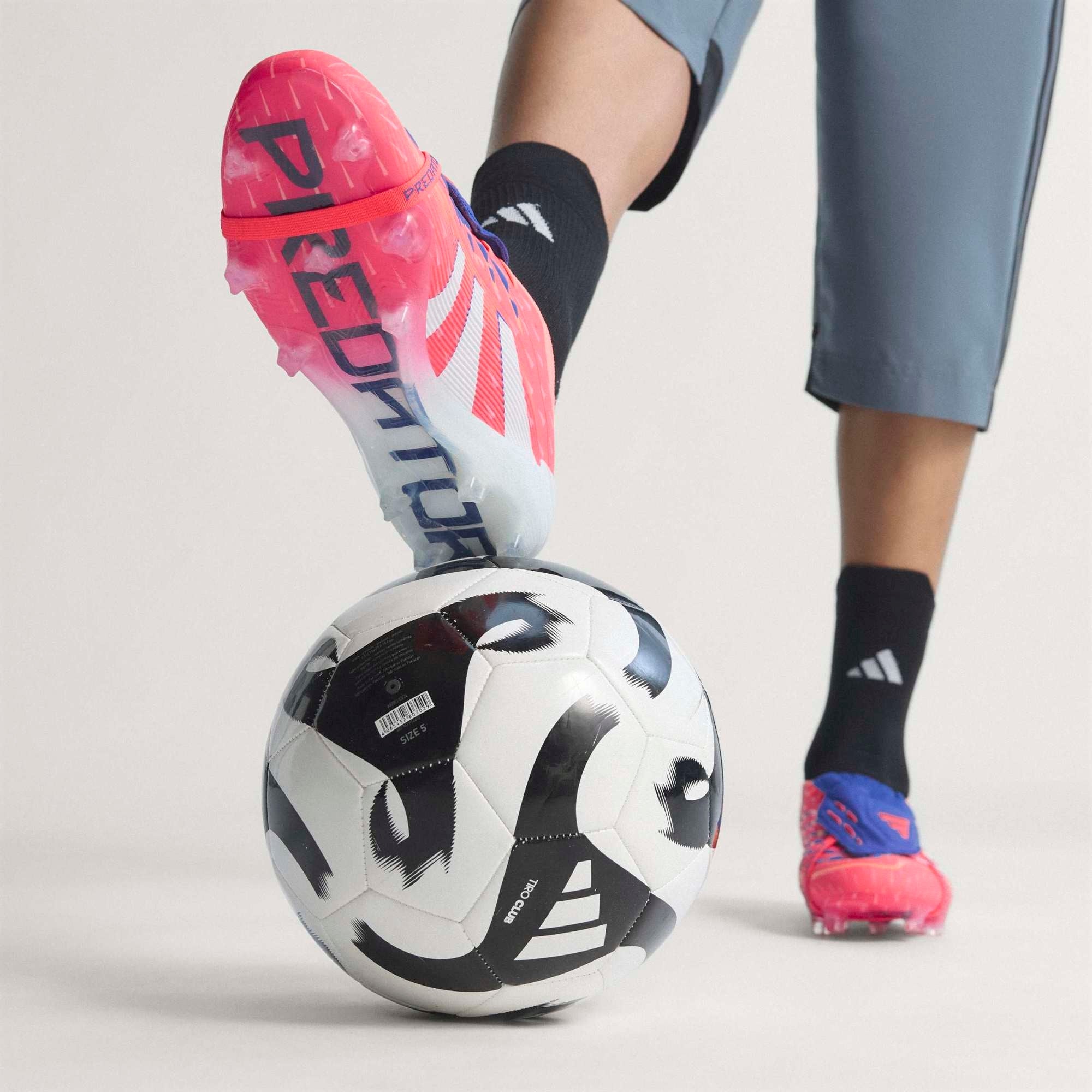 adidas Predator Elite Fold-Over Tongue Firm-Ground Low-Top Soccer Cleats - Signal Coral / Cloud White / Beam Orange