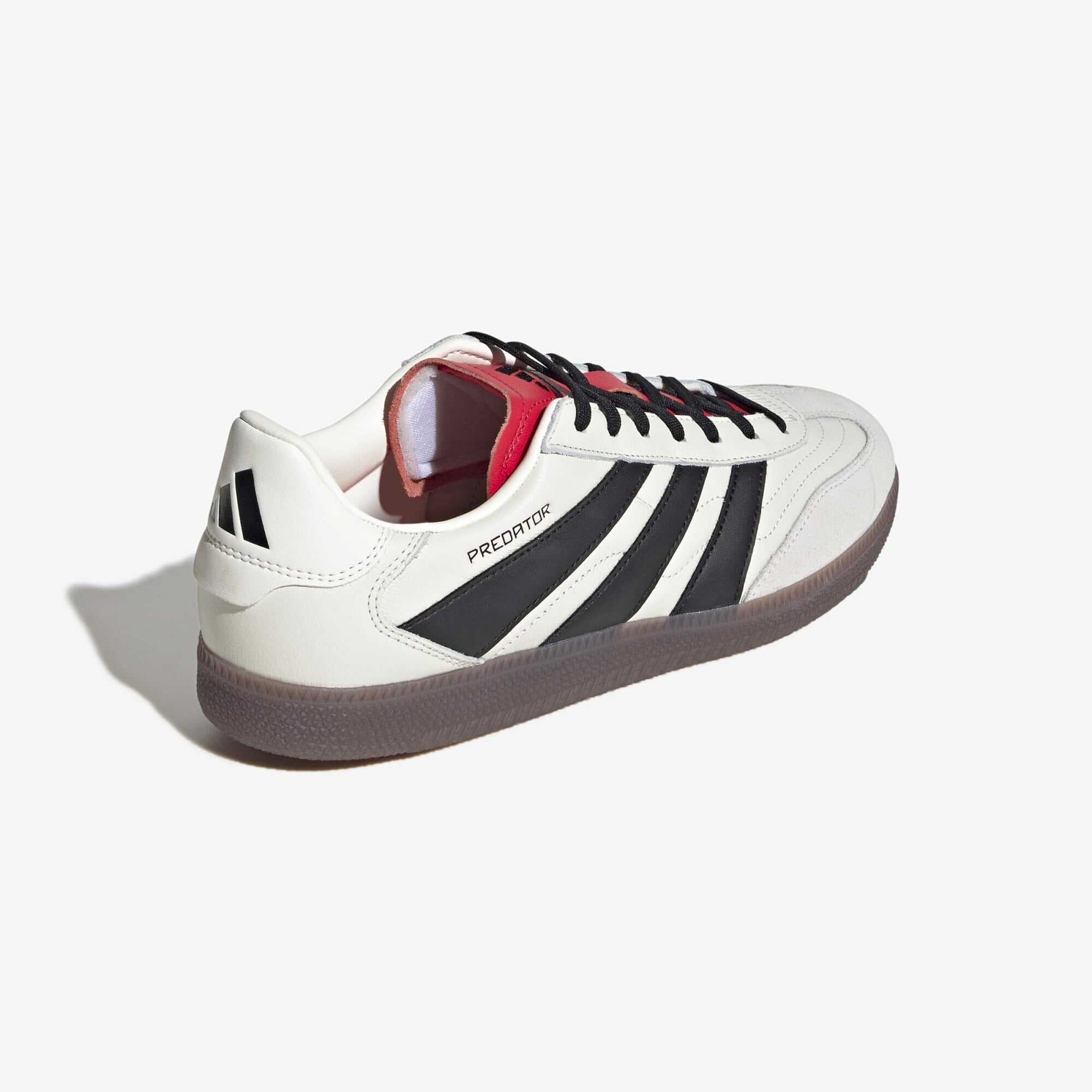 adidas Predator Freestyle IC Low-Top Soccer Shoes - Off White / Core Black / Pure Ruby