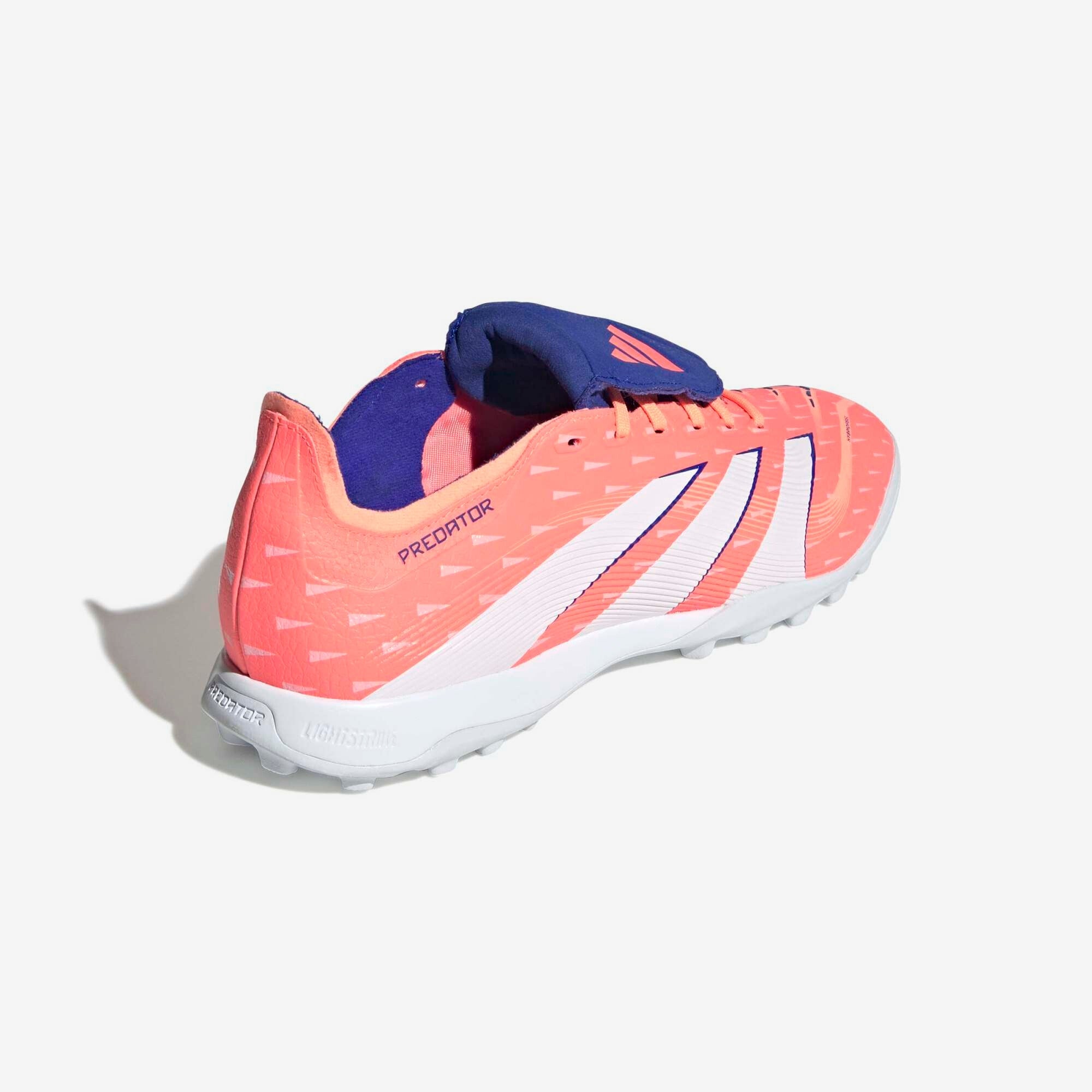 adidas Predator League Fold-Over Tongue Turf Low-Top Soccer Shoes - Signal Coral / Cloud White / Beam Orange