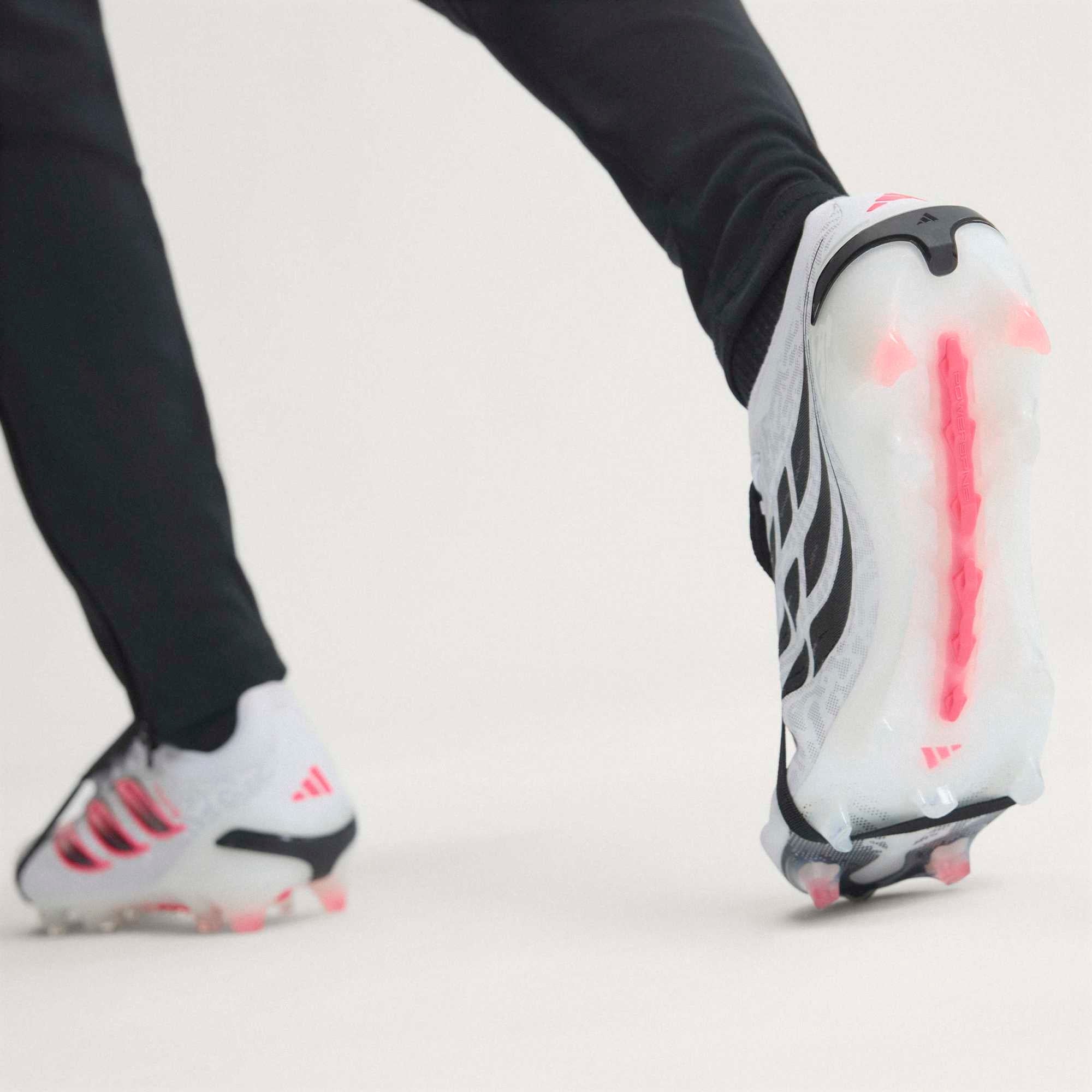 adidas Predator Pro Fold-Over Tongue Firm-Ground Low-Top Soccer Cleats - Cloud White / Solar Turbo / Core Black