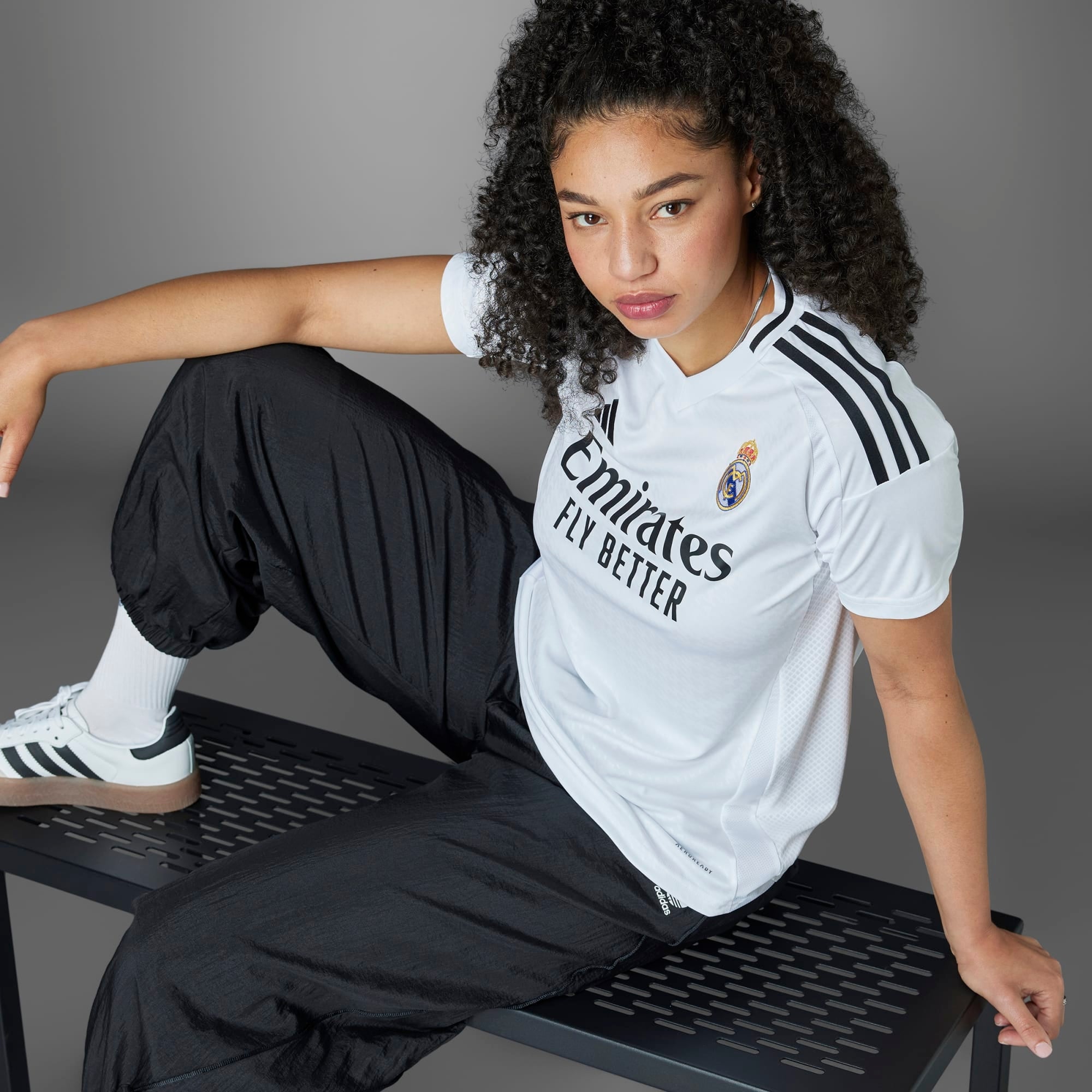 adidas Real Madrid 2024/25 Stadium Home Women's AEROREADY Soccer Replica Jersey - White