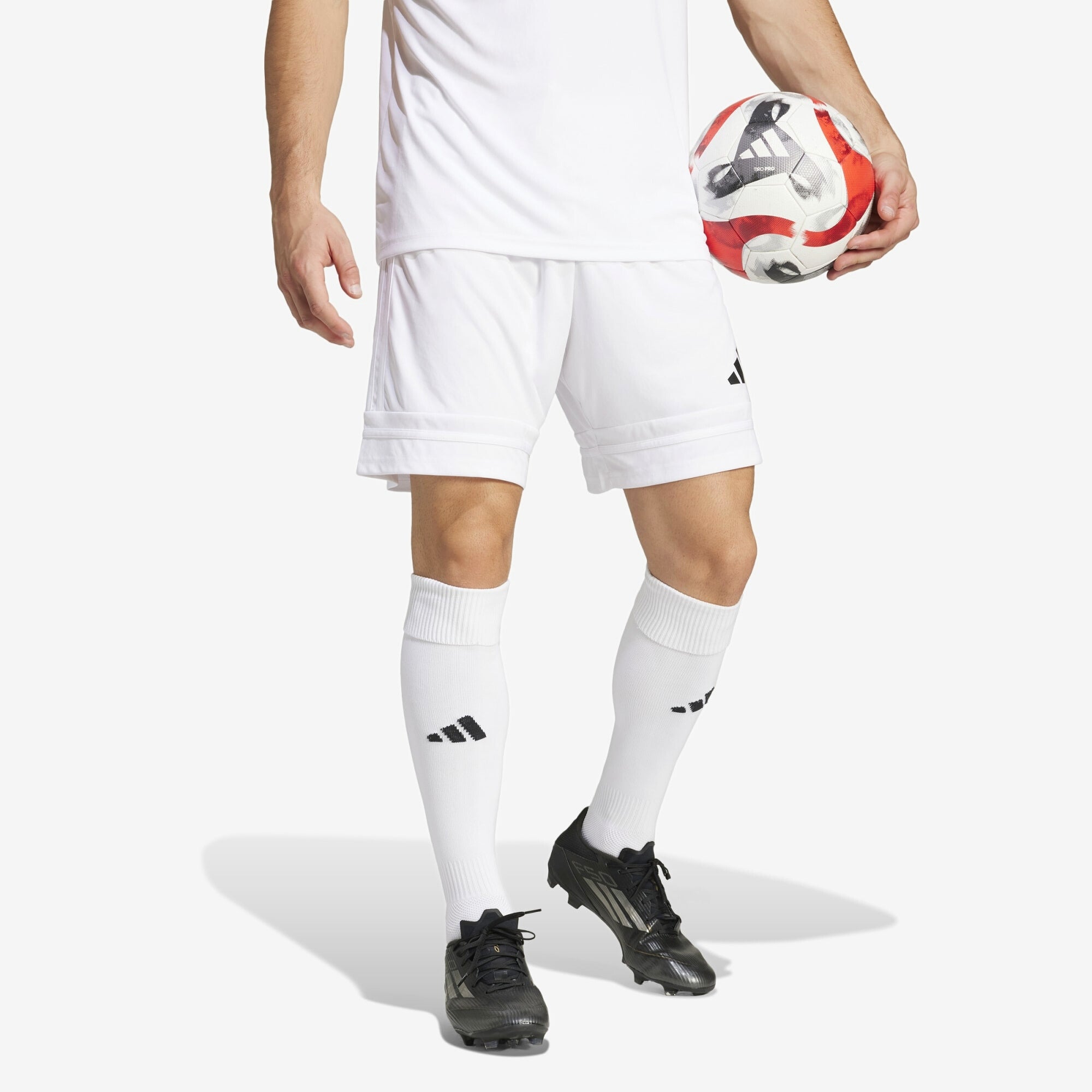 adidas Squadra 25 Men's Soccer Shorts - White / White / Black