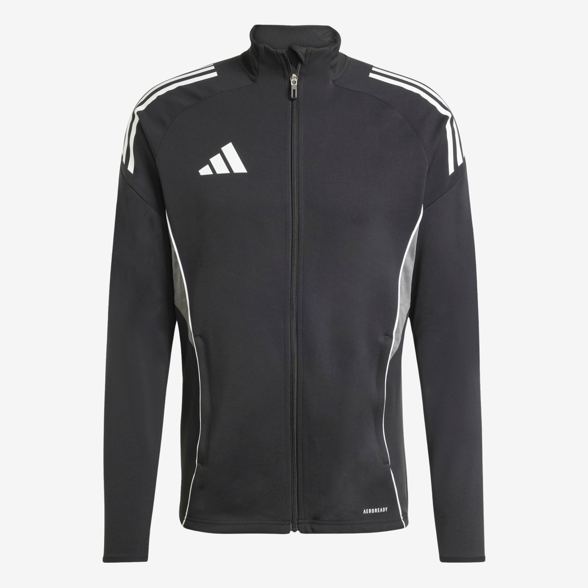 adidas Tiro 25 Competition Training Men's Full-Zip Soccer Track Jacket - Black / Team Grey Four