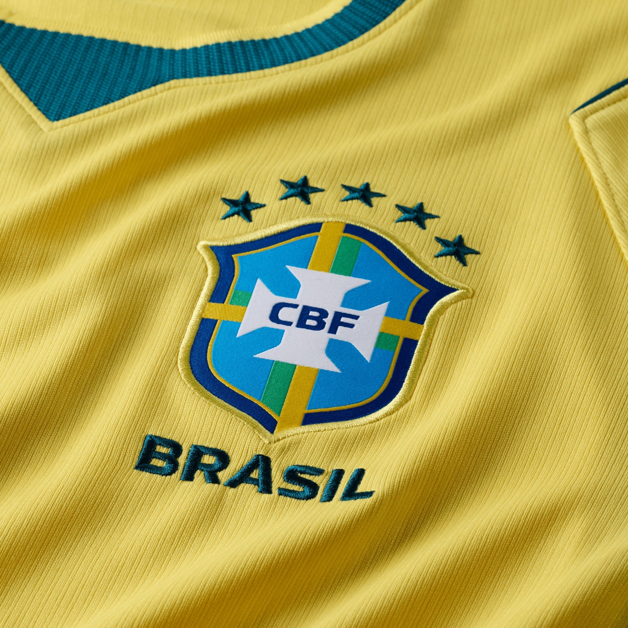 Nike Brazil 2026 Stadium Home Men's Dri-FIT Soccer Replica Jersey - Canary/Light Menta/Geode Teal