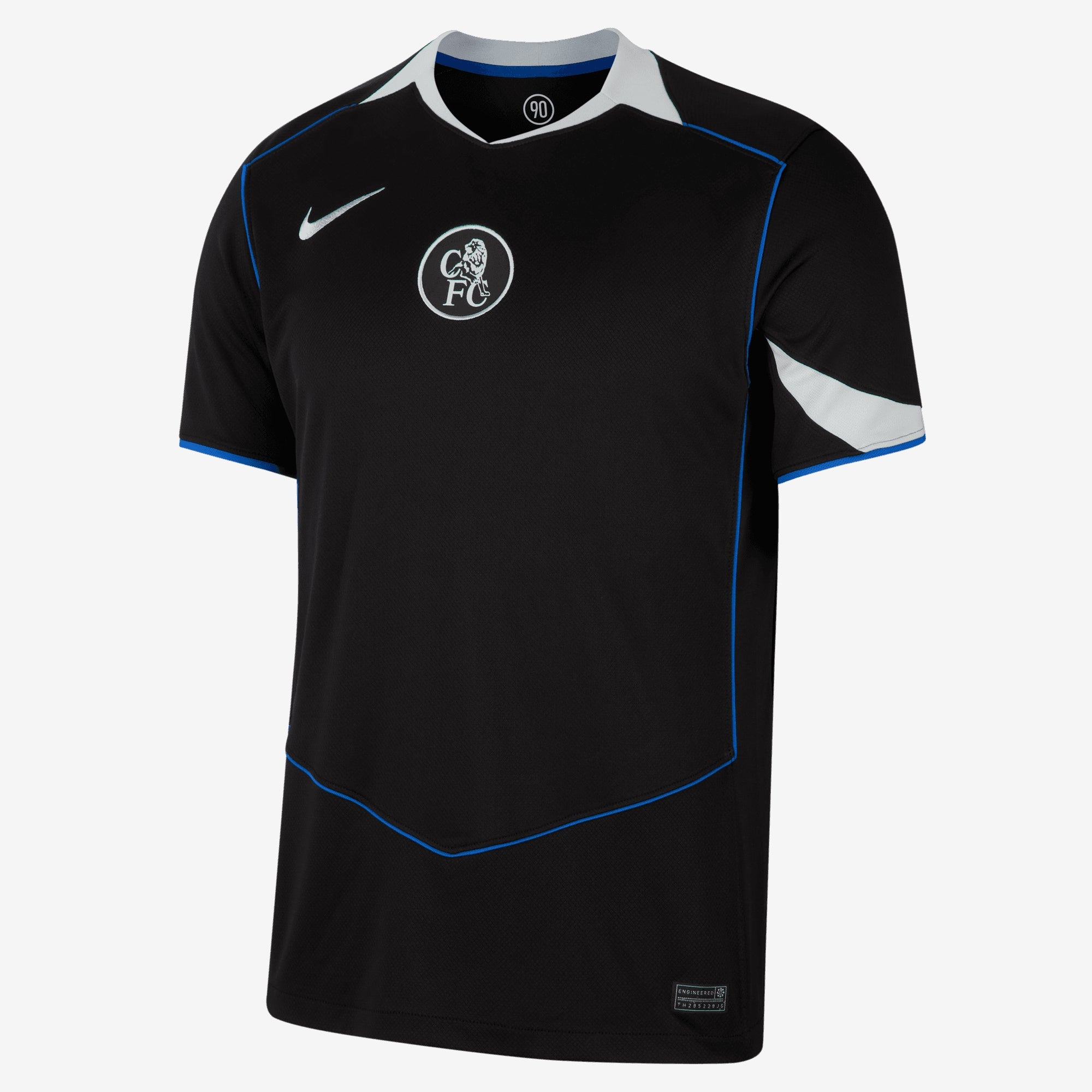 Nike Chelsea 2025/26 Stadium Third Men's Dri-FIT Total 90 Soccer Replica Jersey - Black/Field Silver/Field Silver