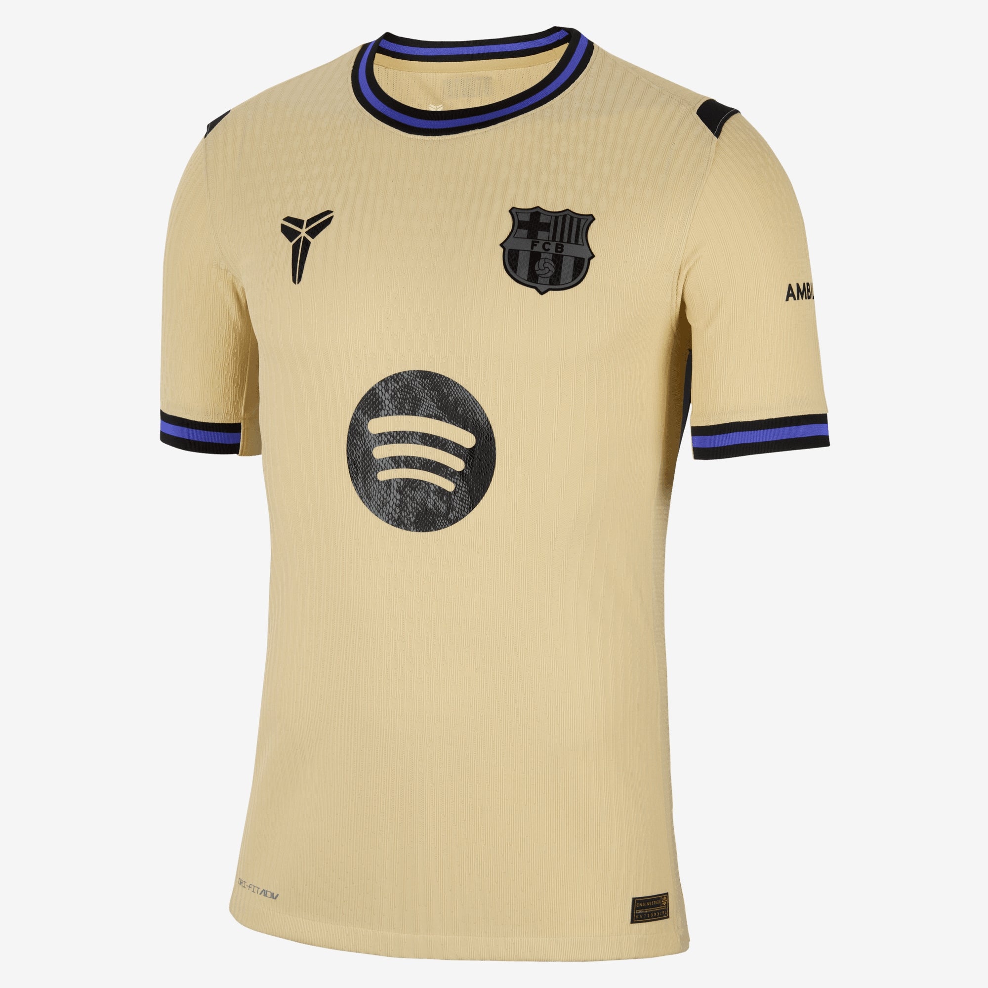Nike FC Barcelona 2025/26 Match Away Men's Kobe Dri-FIT ADV Soccer Authentic Jersey - Team Gold/Team Gold/Persian Violet/Black
