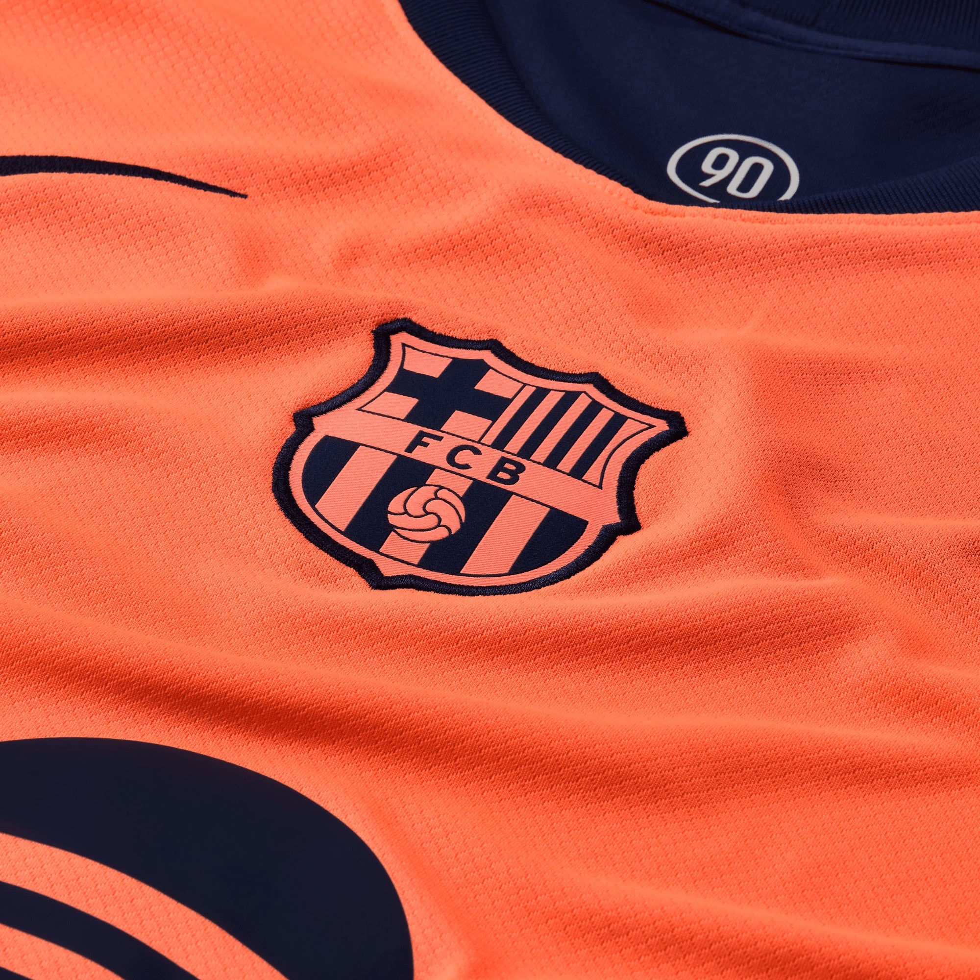 Nike FC Barcelona 2025/26 Stadium Third Men's Dri-FIT Soccer Replica Jersey - Bright Mango/Midnight Navy/Midnight Navy