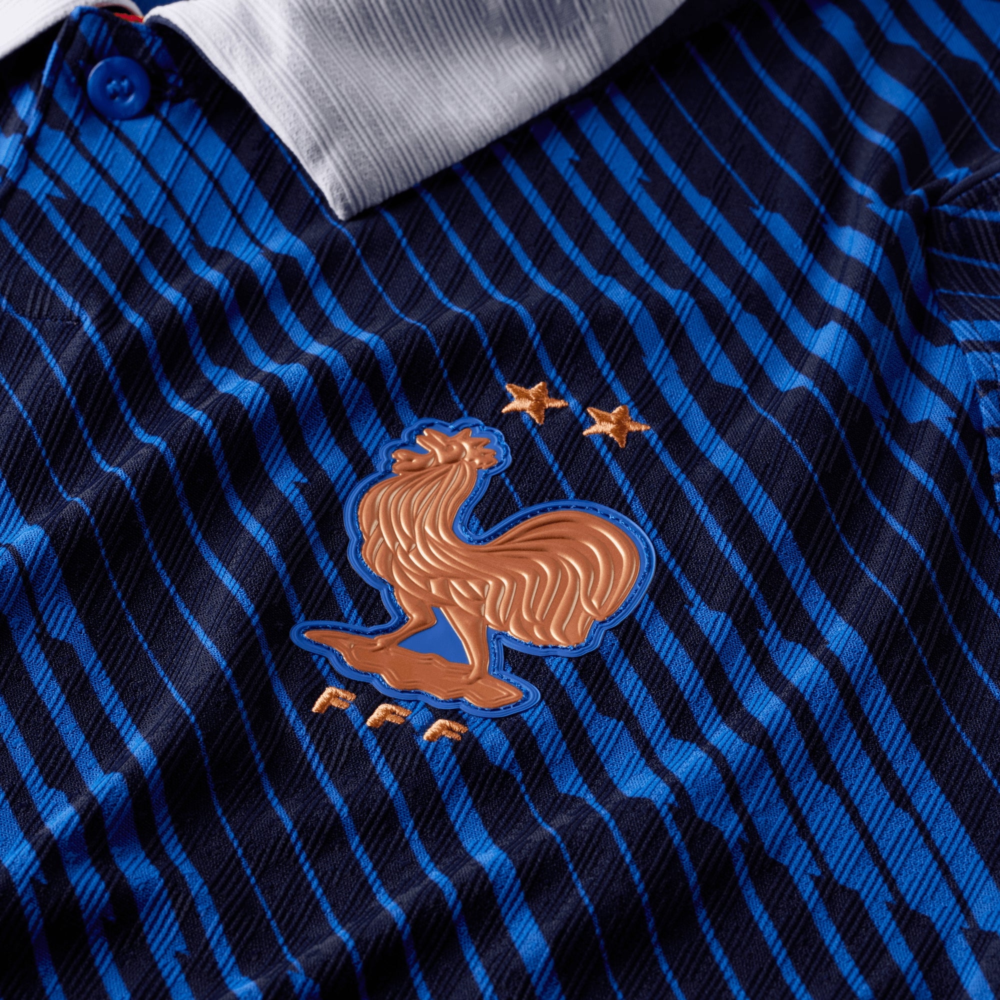 Nike France 2026/27 Match Home Men's Aero-FIT Soccer Authentic Jersey - Game Royal/Metallic Copper