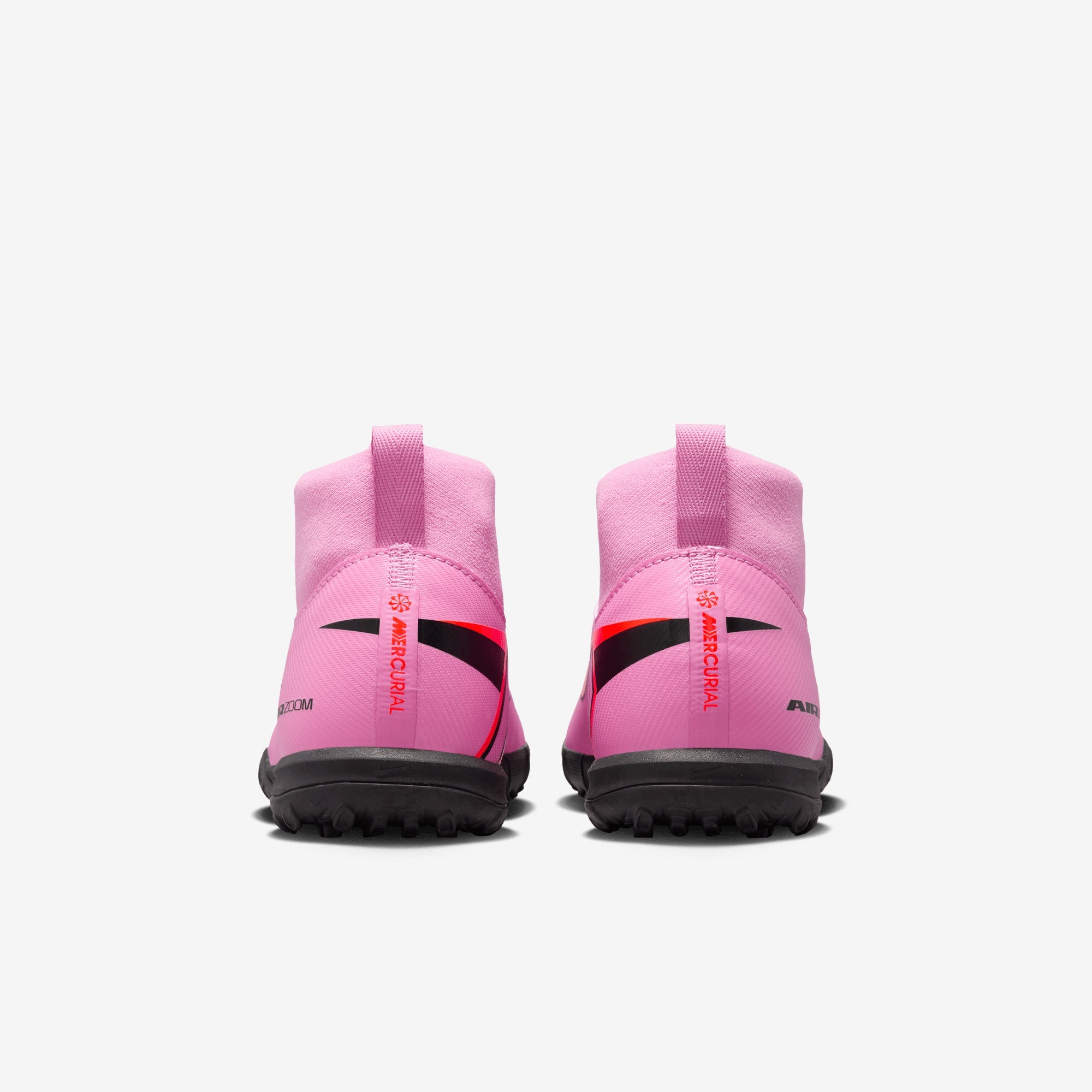 Nike Jr. Mercurial Superfly 10 Academy Little/Big Kids' Turf High-Top Soccer Shoes - Magic Flamingo/Black-Total Crimson