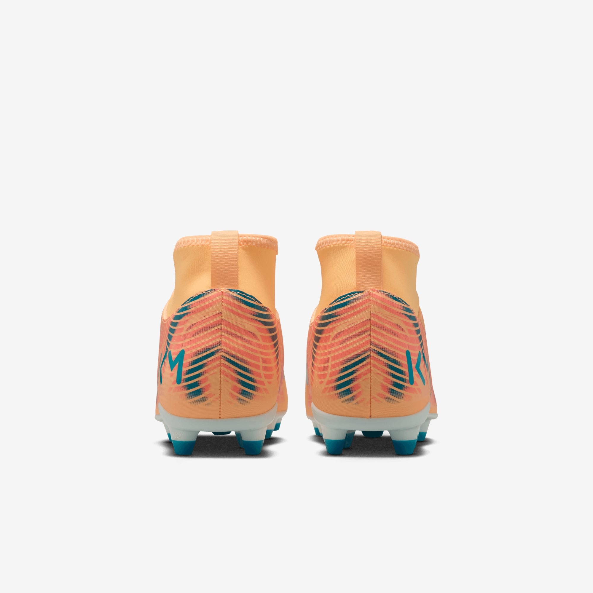 Nike Jr. Mercurial Superfly 10 Club Kylian Mbappé Little/Big Kids' Multi-Ground High-Top Soccer Cleats - Melon Tint/Neo Turq-Igloo