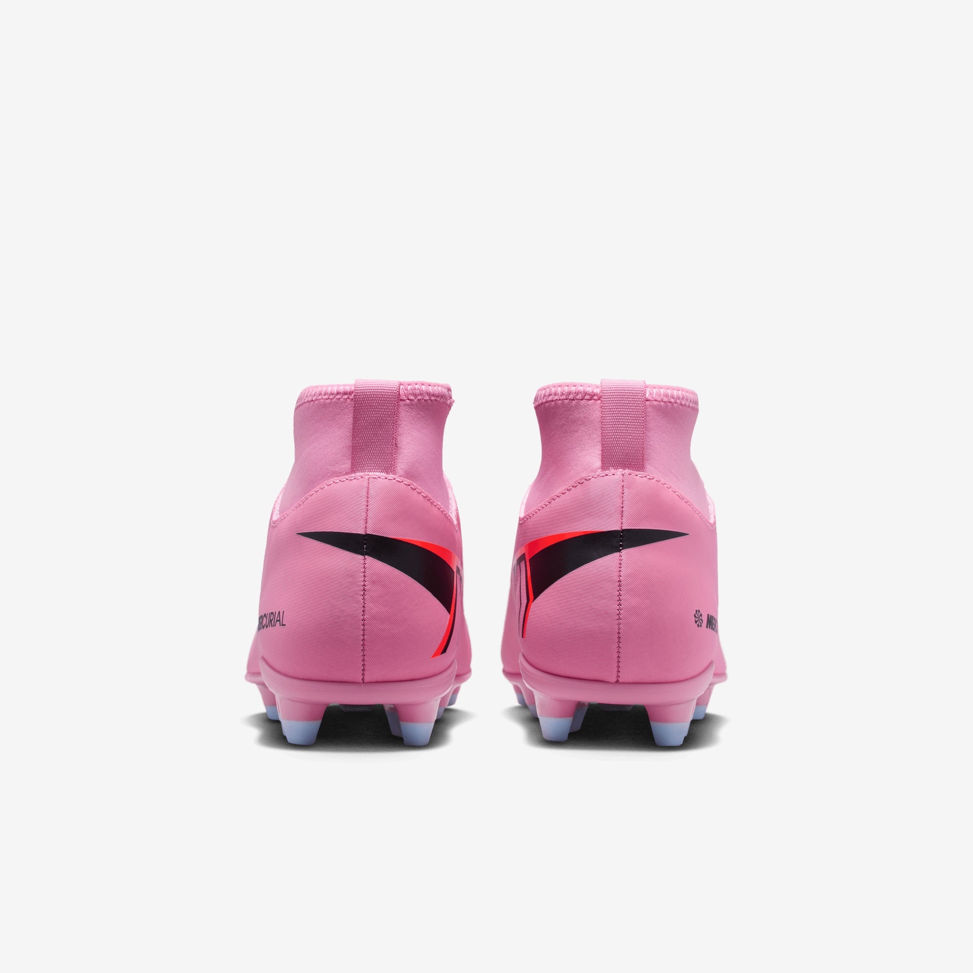 Nike Jr. Mercurial Superfly 10 Club Little/Big Kids' Multi-Ground High-Top Soccer Cleats - Magic Flamingo/Black-Total Crimson