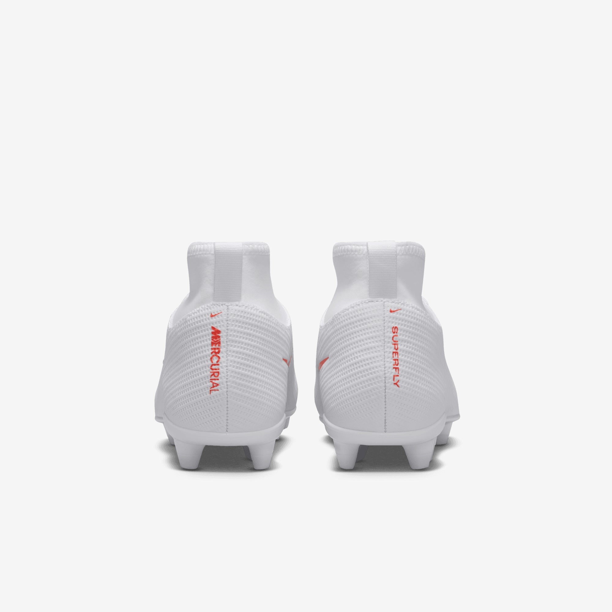 Nike Jr. Mercurial Superfly 11 Club Big Kids' Multi-Ground High-Top Soccer Cleats - White/Blur-Bright Crimson