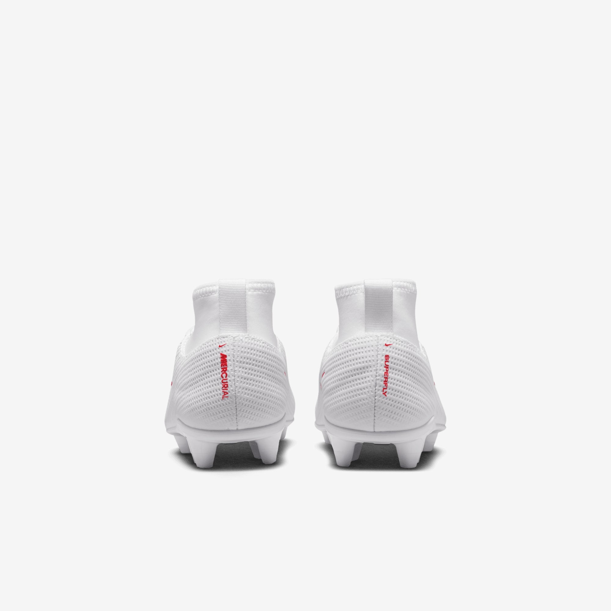 Nike Jr. Mercurial Superfly 11 Club Little Kids' Multi-Ground High-Top Soccer Cleats - White/Blur-Bright Crimson
