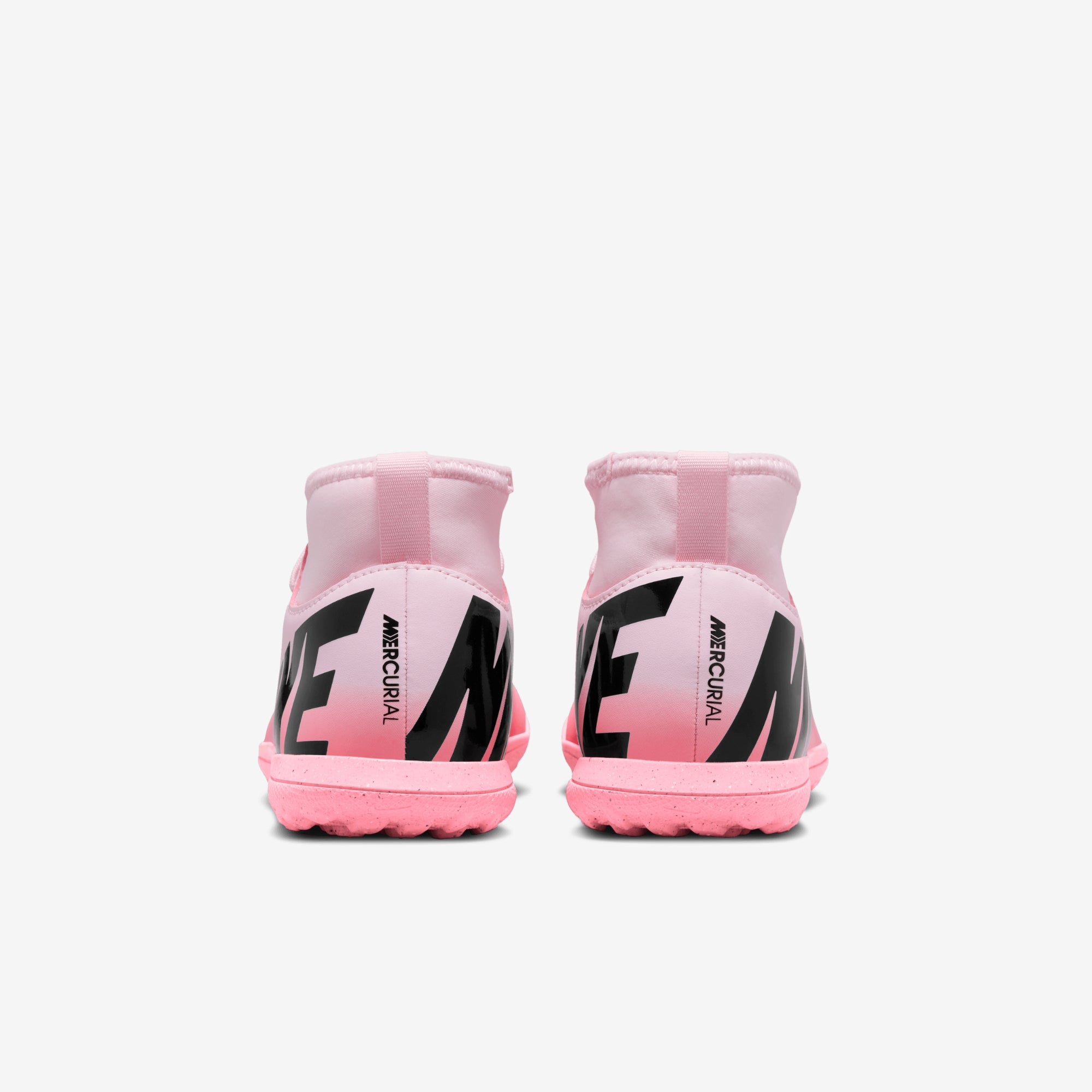 Nike Jr. Mercurial Superfly 9 Club Little/Big Kids' TF High-Top Soccer Shoes - Pink Foam/Black