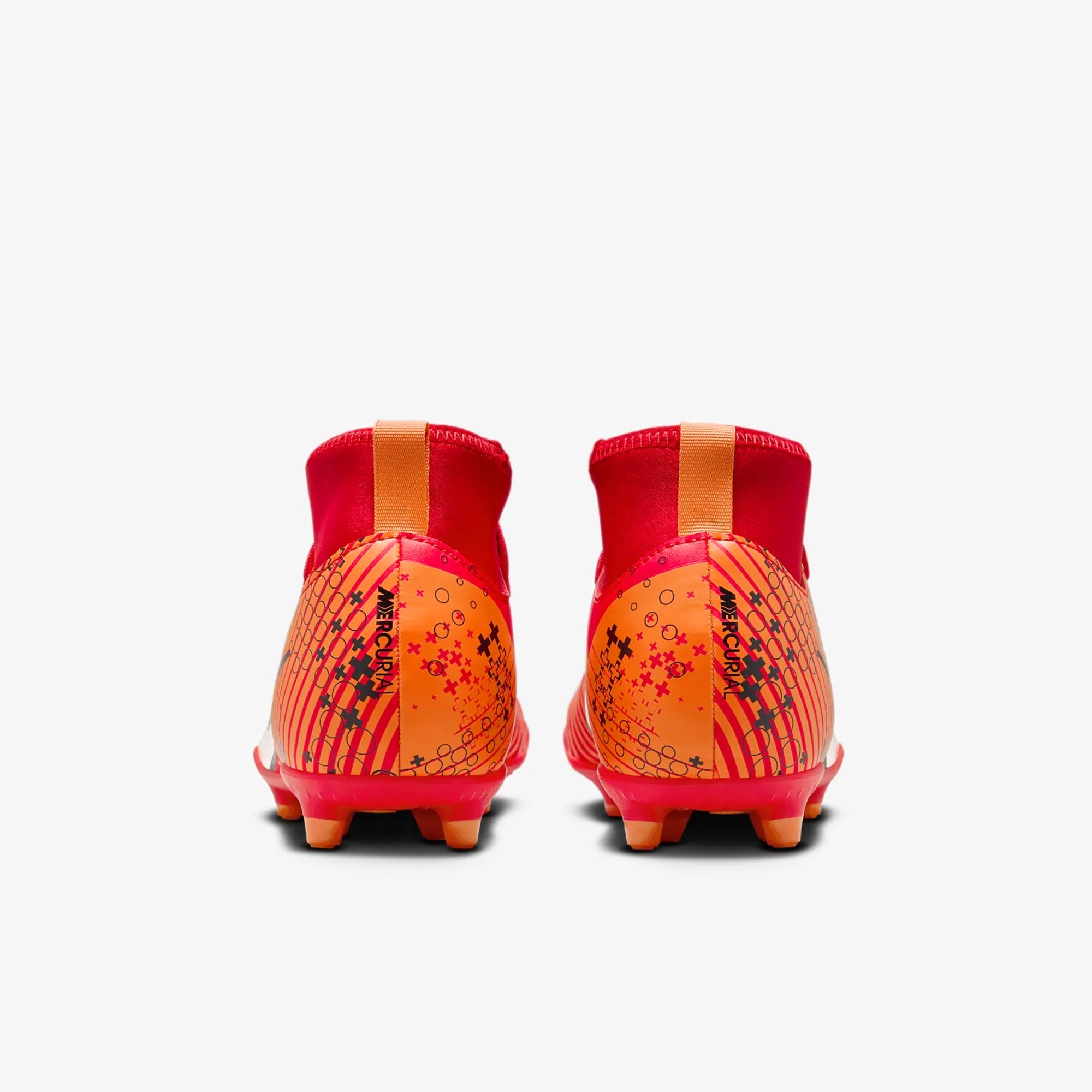 Nike Jr. Mercurial Superfly 9 Club Mercurial Dream Speed Little/Big Kids' MG High-Top Soccer Cleats - Lt Crimson/Pale Ivory/Bright Mandarin