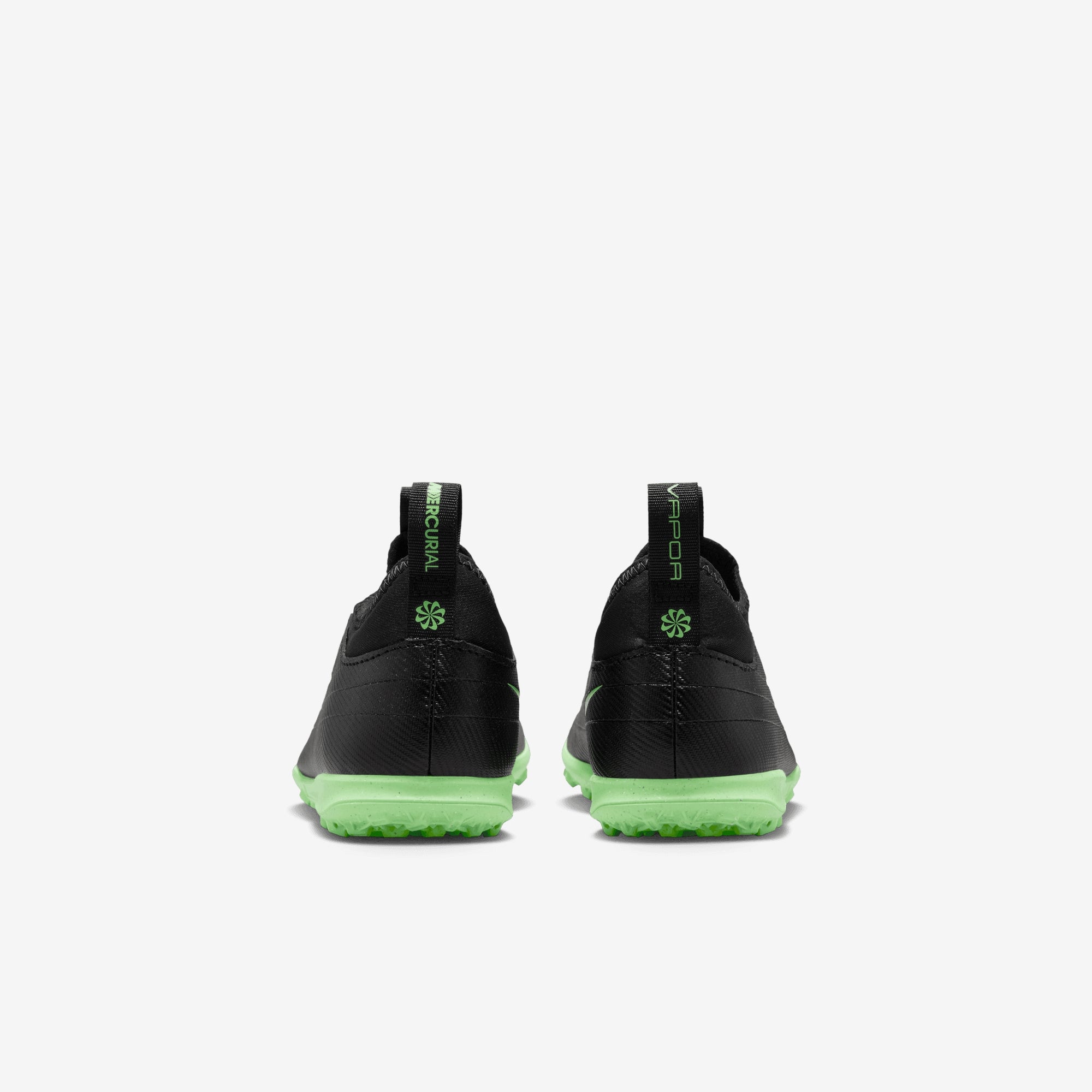 Nike Jr. Mercurial Vapor 17 Club Little Kids' Turf Low-Top Soccer Shoes - Black/Illusion Green-Black