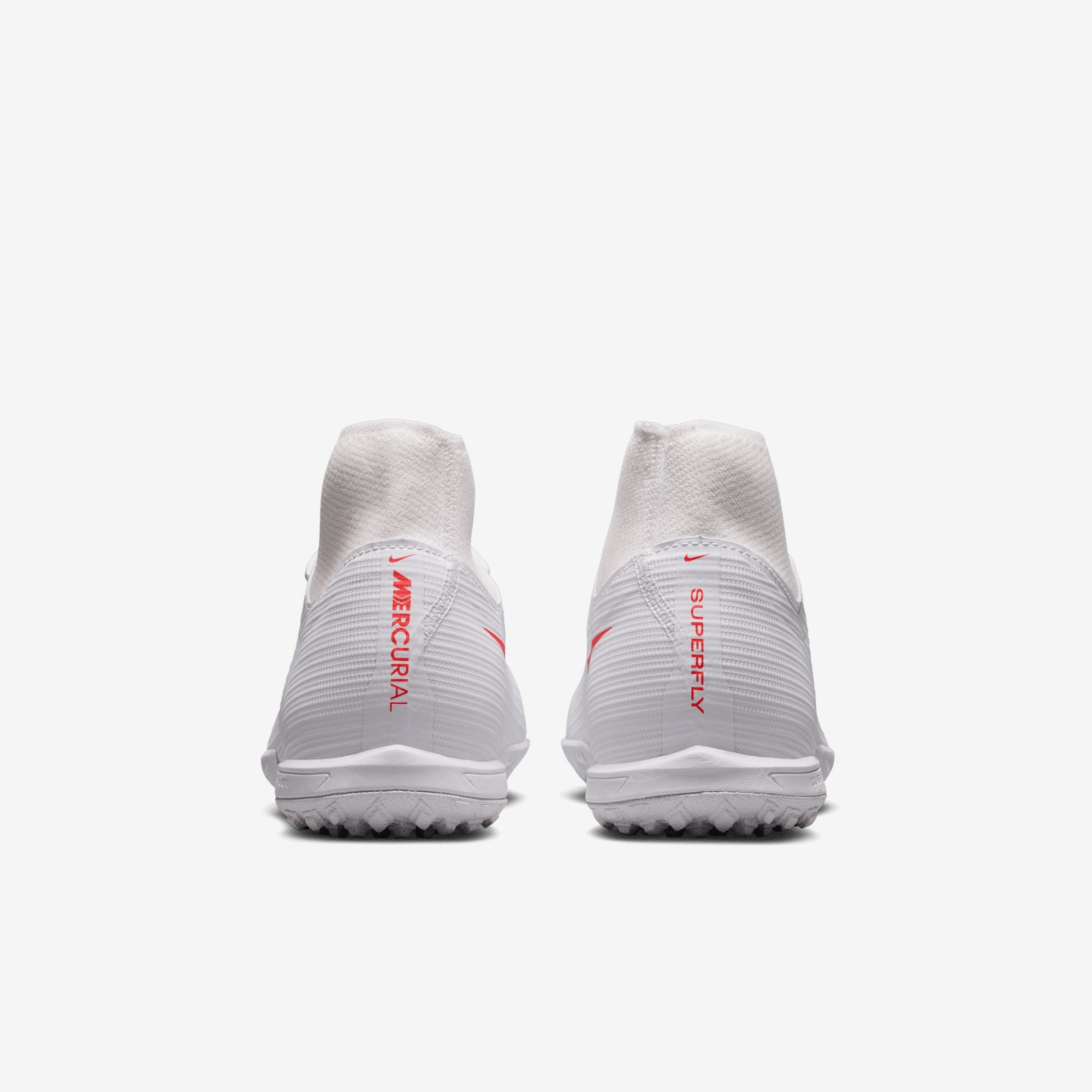 Nike Mercurial Superfly 11 Academy Turf High-Top Soccer Shoes - White/Blur-Bright Crimson