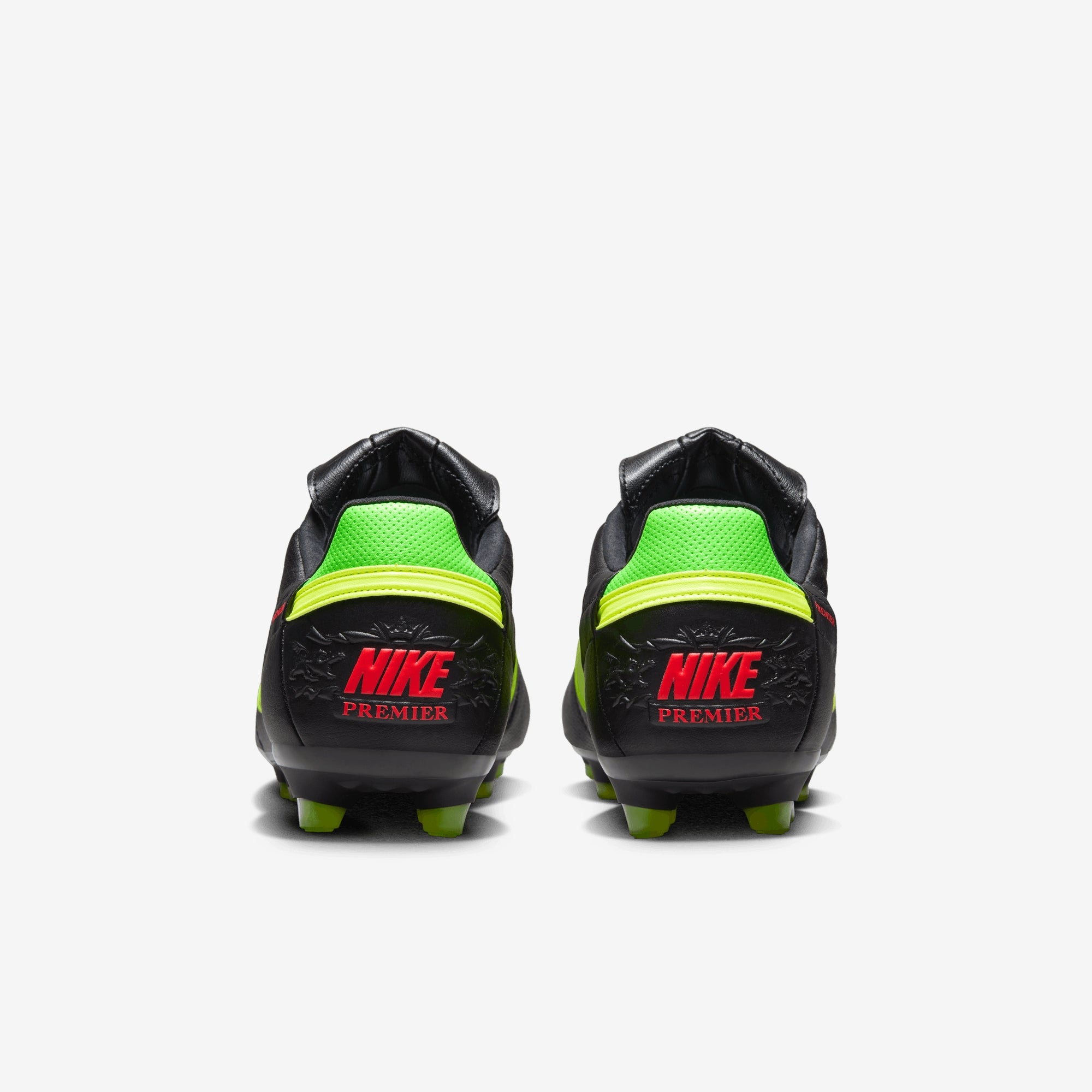 Nike Premier 3 FG Low-Top Soccer Cleats - Black/Volt-Green Strike-Bright Crimson