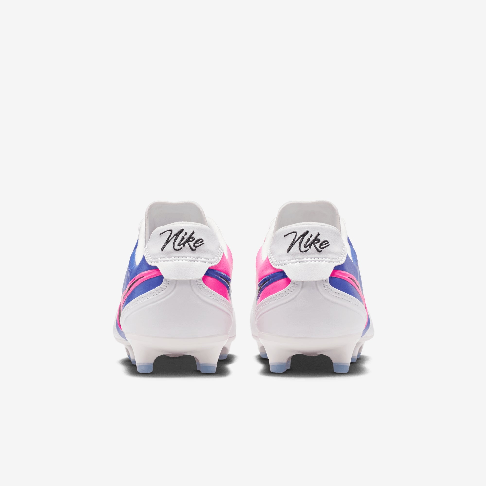Nike Tiempo Ligera Pro Firm-Ground Low-Top Soccer Cleats - White/Black-Racer Blue-Pink Blast