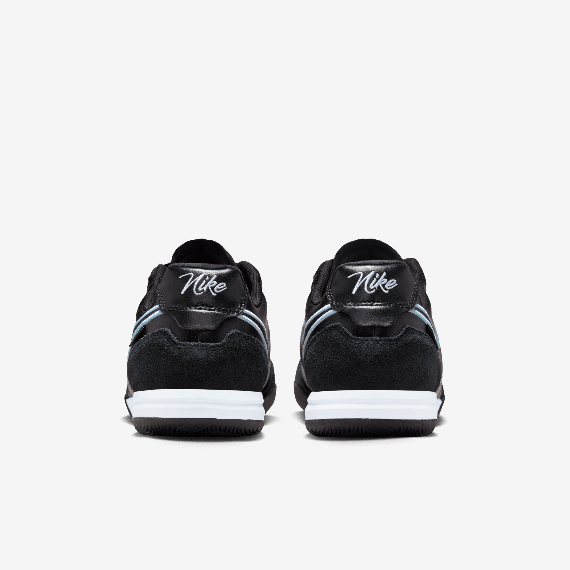 Nike Tiempo Streetgato Indoor/Court Low-Top Soccer Shoes - Black/Obsidian-Ice Blue