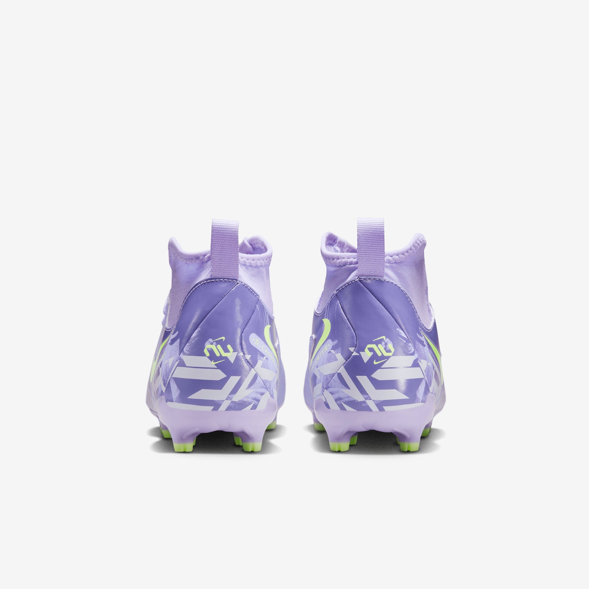 Nike United Jr. Phantom Luna 2 Academy Big Kids' FG High-Top Soccer Cleats - Purple Agate/Barely Volt