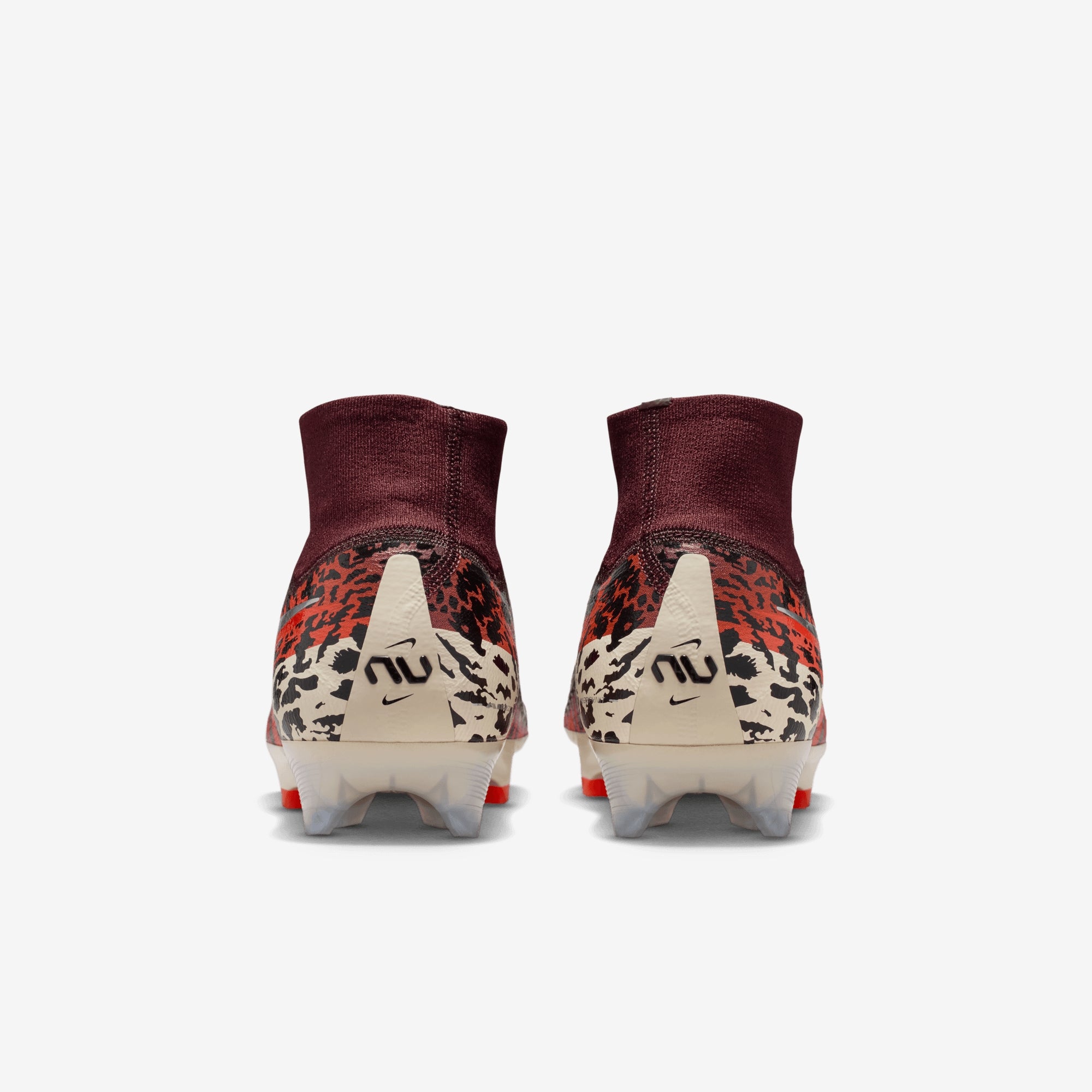 Nike United Superfly 10 Elite Firm-Ground High-Top Soccer Cleats - Burgundy Crush/Metallic Silver