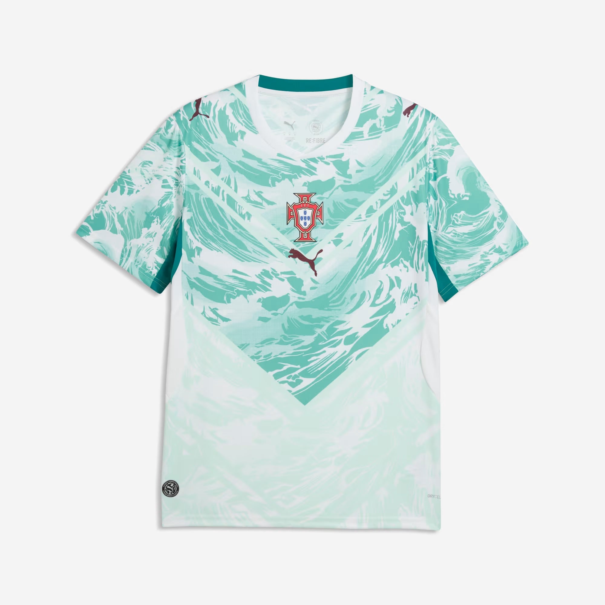 PUMA Portugal 2026 Stadium Away Men's Soccer Jersey - PUMA White-Green Lagoon