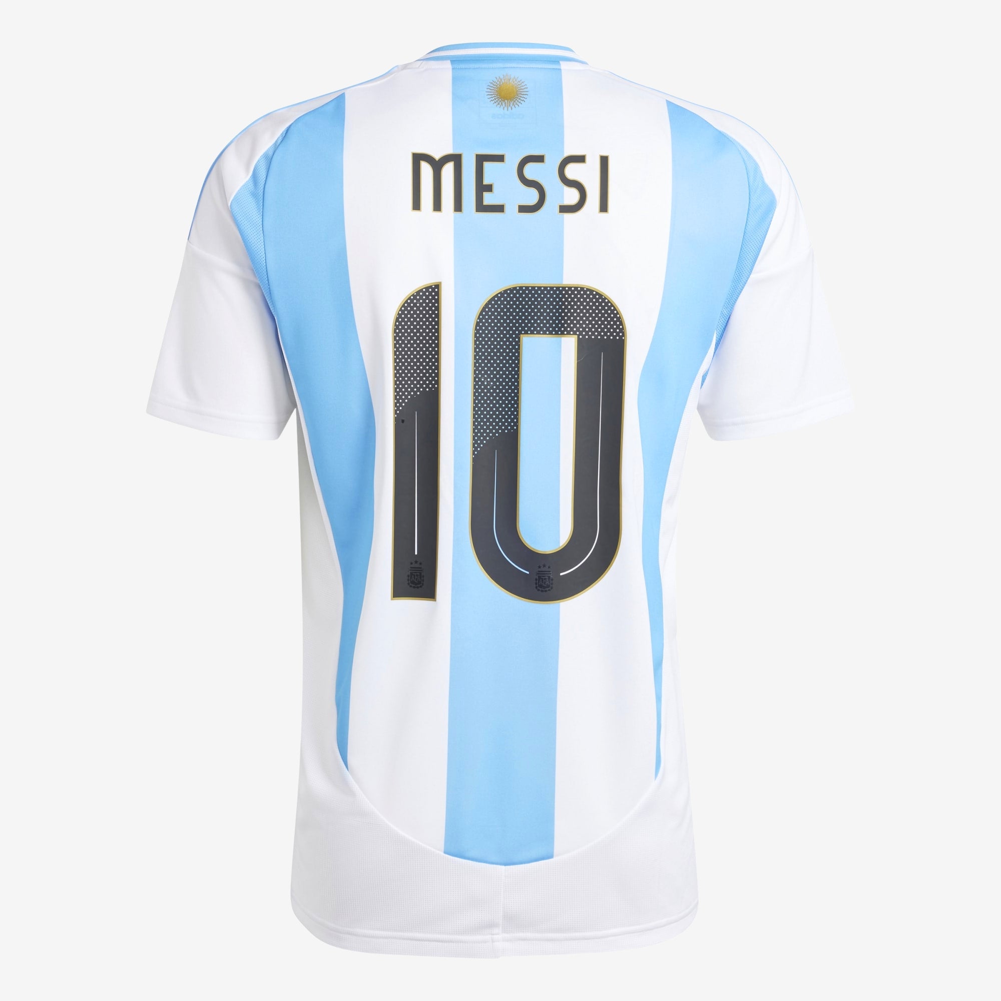 adidas Argentina 2024 Messi Stadium Home Men's AEROREADY Soccer Replica Jersey - White / Blue Burst