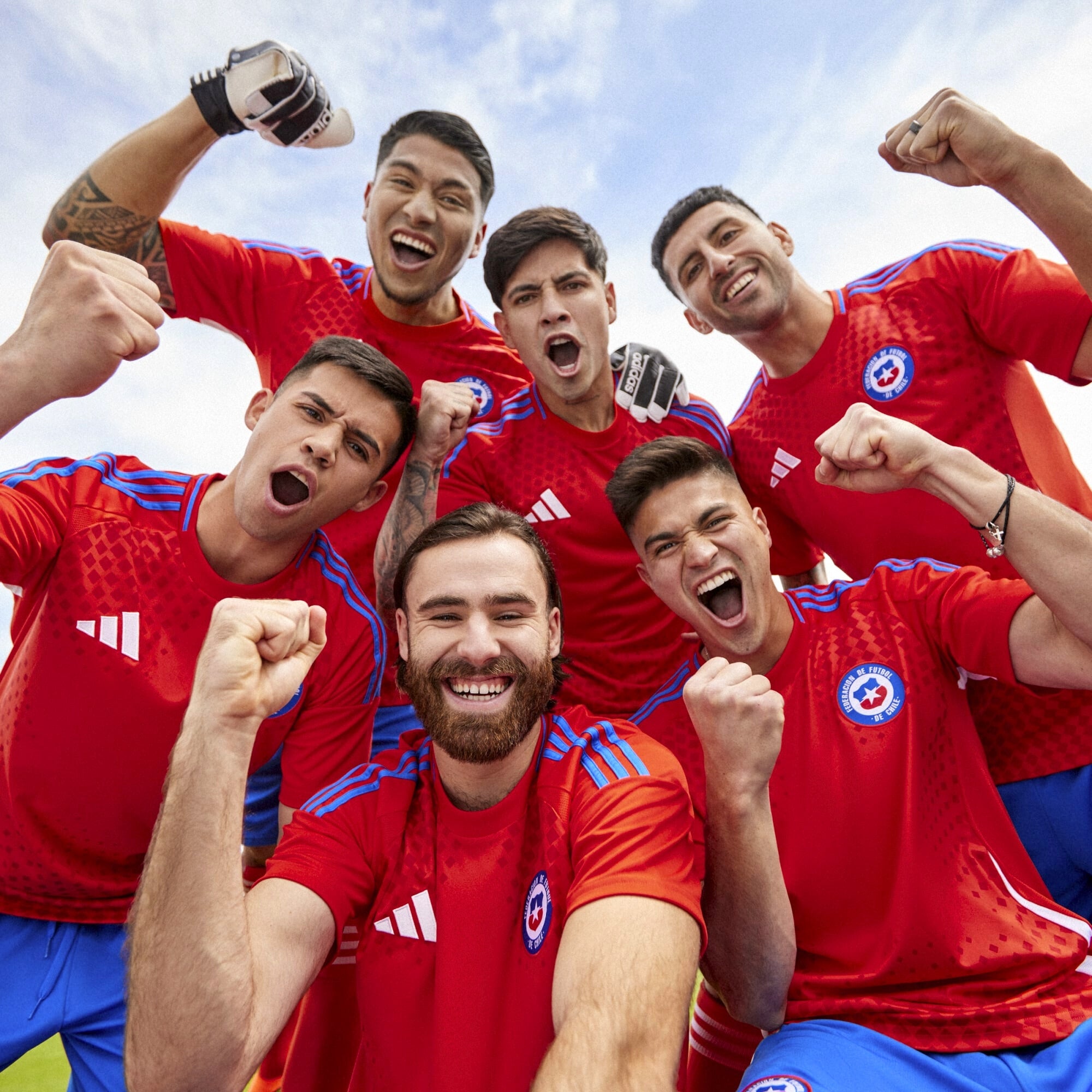 adidas Chile 2024 Stadium Home Men's AEROREADY Soccer Replica Jersey - Active Red