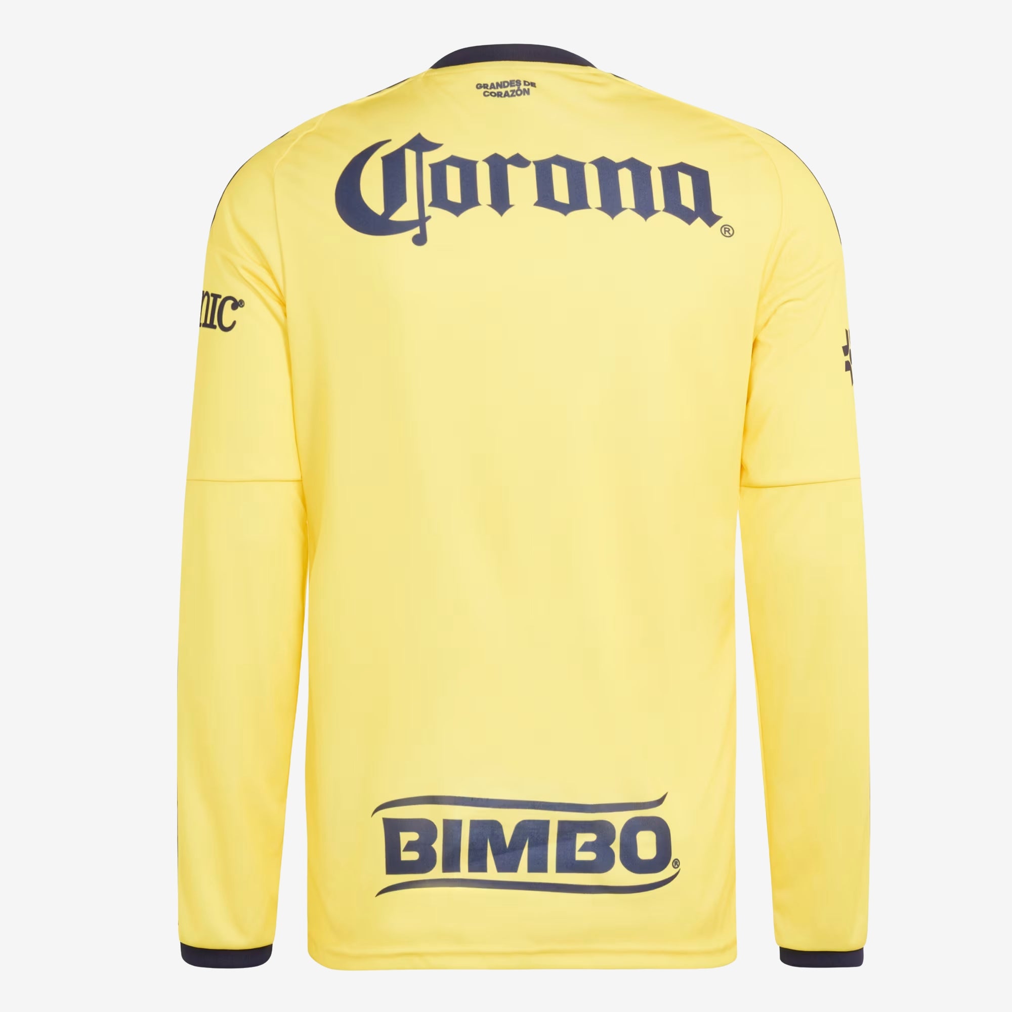 adidas Club America 2026/27 Stadium Home Men's Soccer Long-Sleeve Jersey - Impact Yellow / Legend Ink