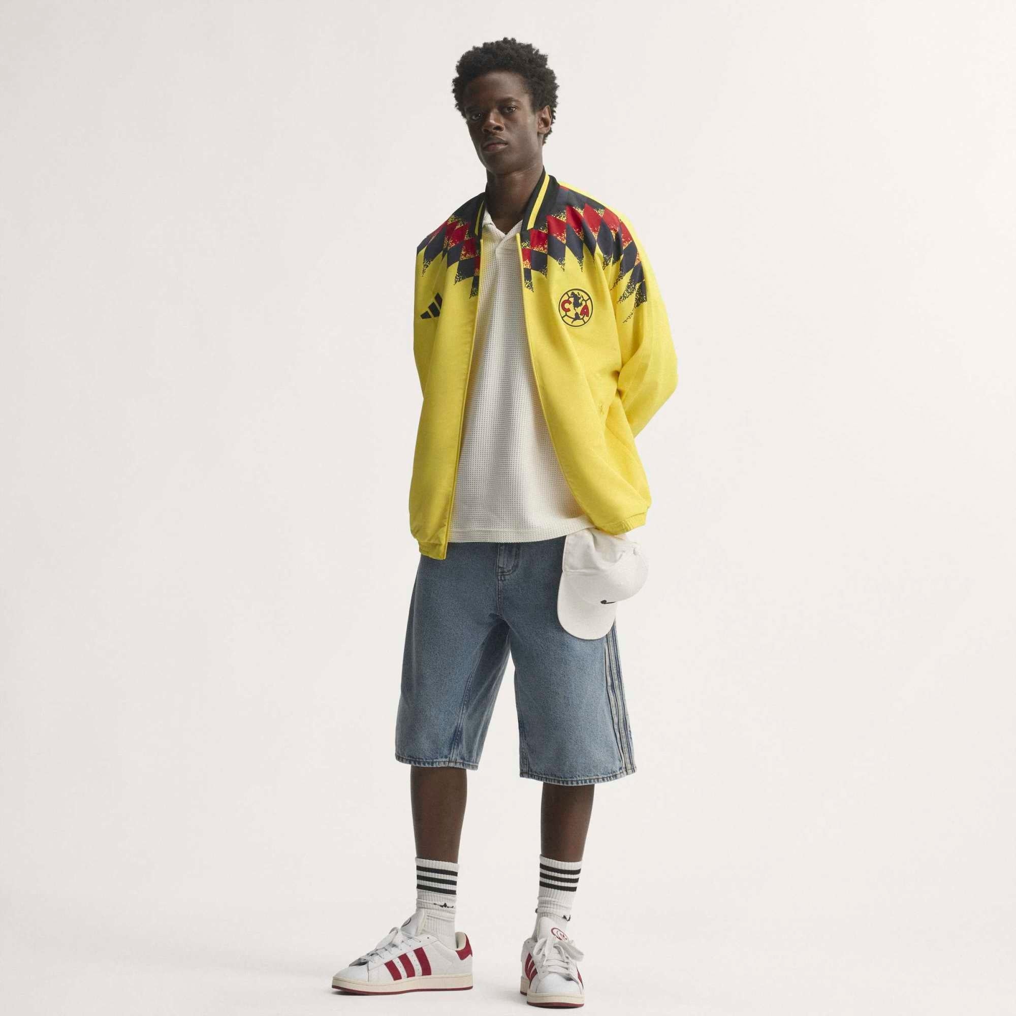 adidas Club America Stadium Track Top Men's Full-Zip Soccer Jacket - Impact Yellow