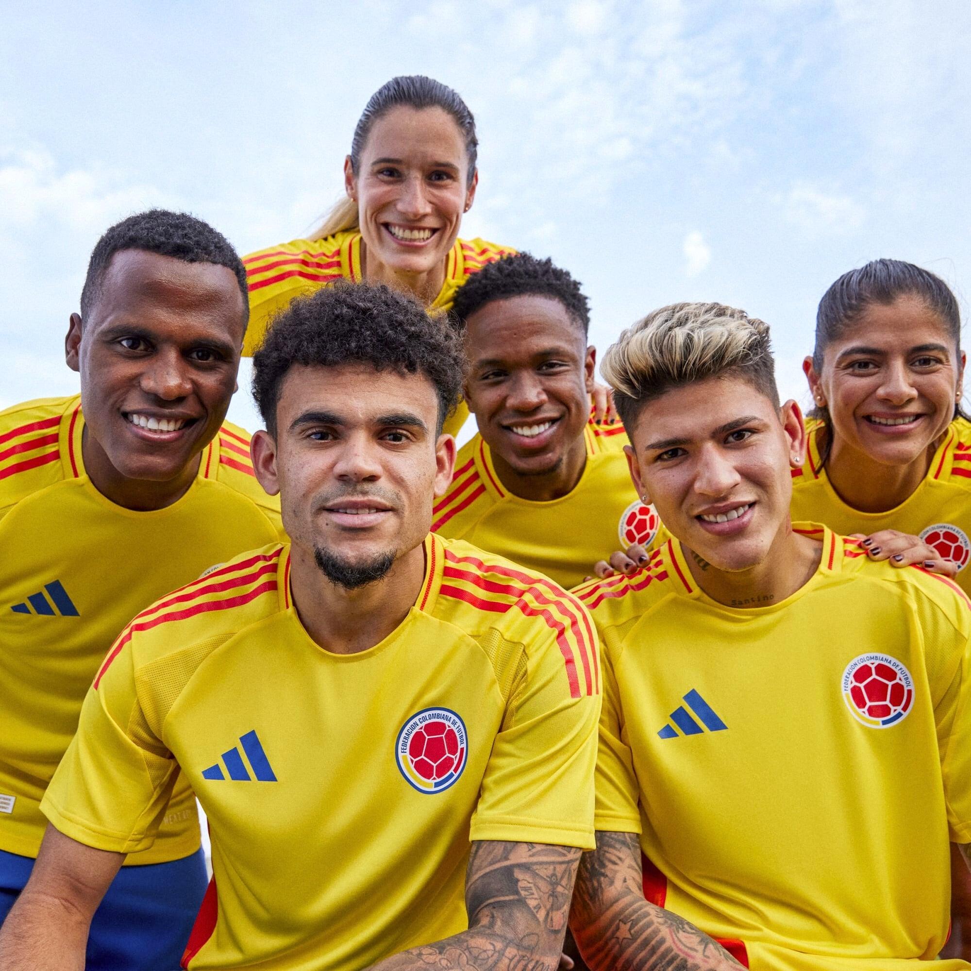 adidas Colombia 2024 Stadium Home Men's AEROREADY Soccer Replica Jersey - Impact Yellow