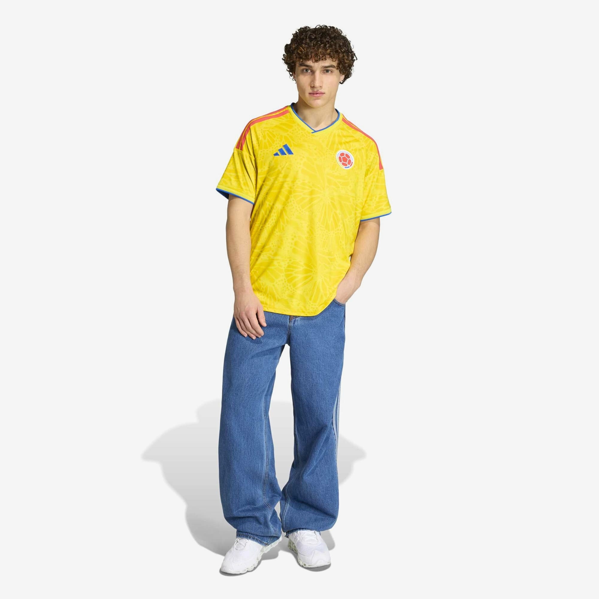adidas Colombia 2026 Stadium Home Men's Soccer Jersey - Impact Yellow