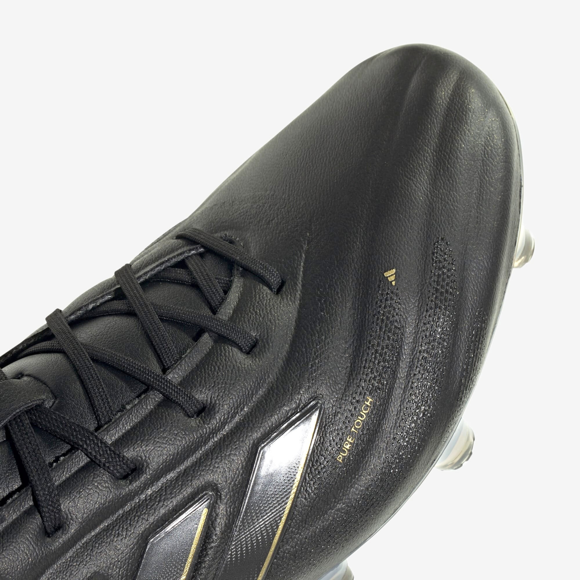 adidas Copa Pure 2 Elite FG Low-Top Soccer Cleats - Core Black / Carbon / Gold Metallic