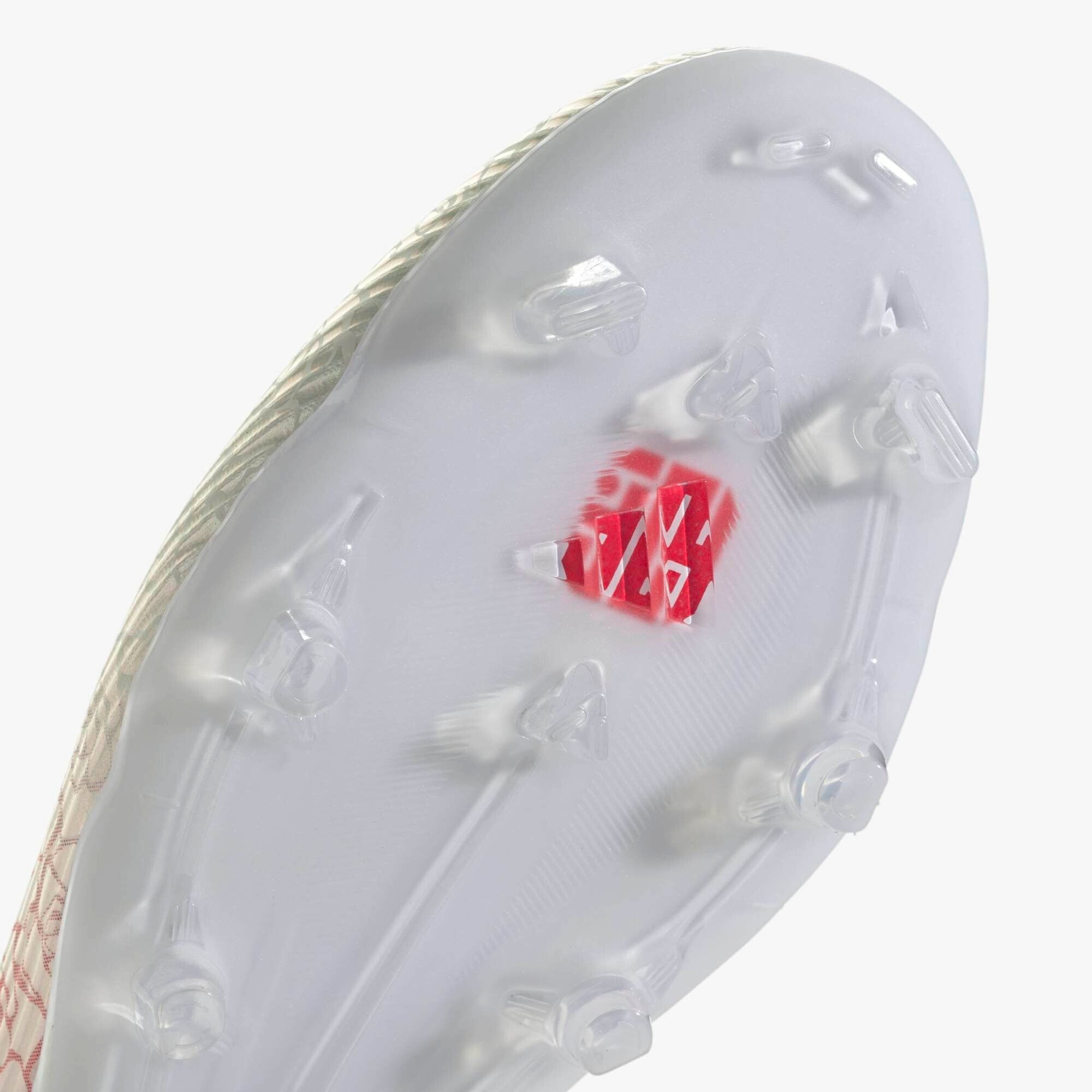 adidas F50 League Laceless LY Firm/Multi-Ground Low-Top Soccer Cleats - Cloud White / Core Black / Lucid Red