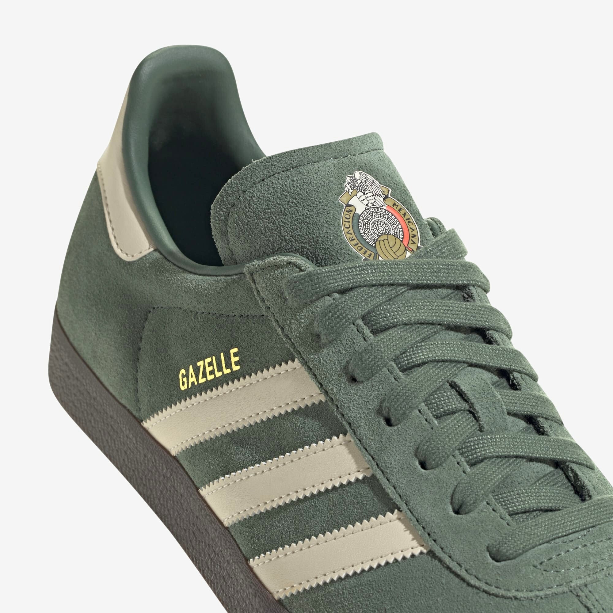 adidas Gazelle IC Low-Top Soccer Shoes - Green Oxide / Wonder White