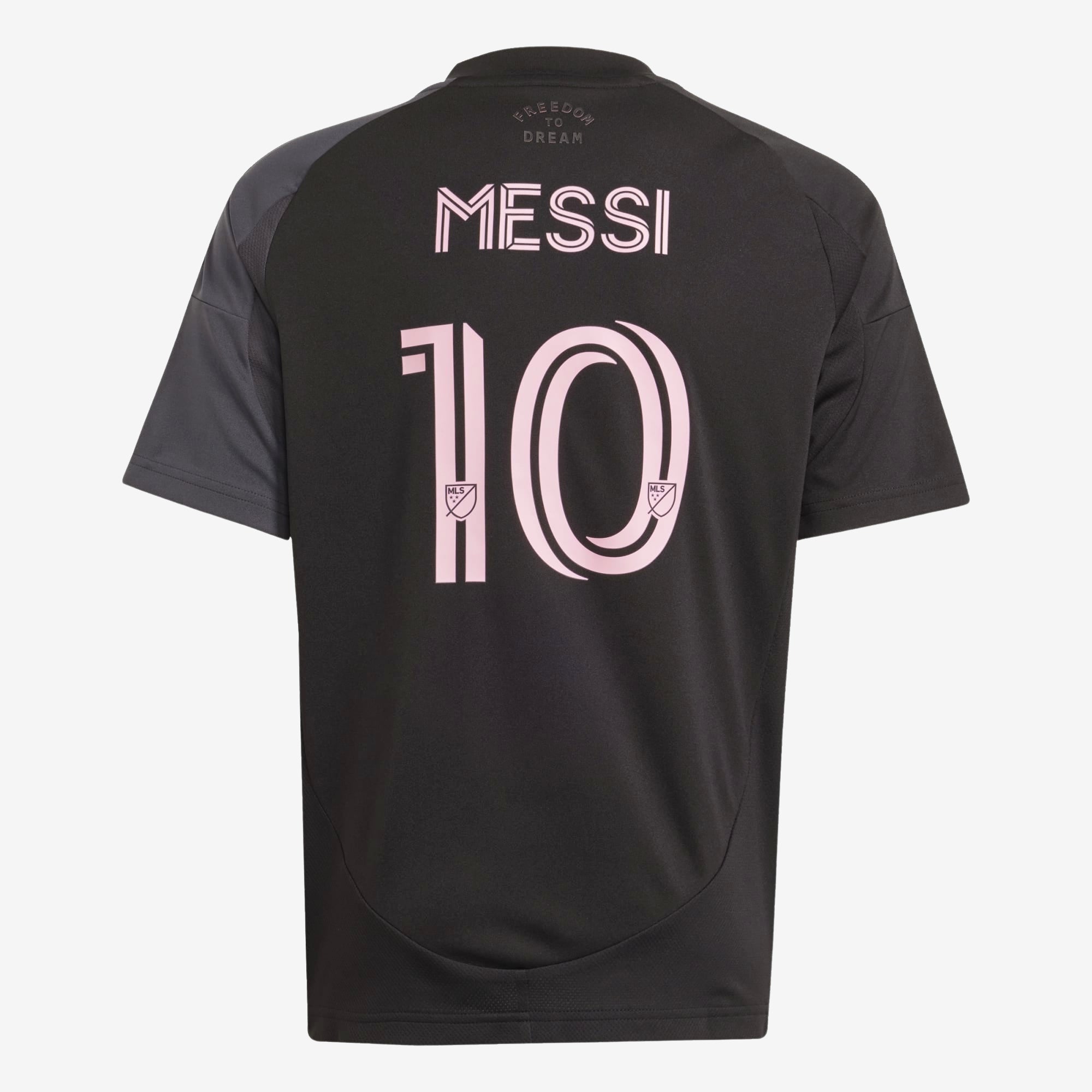 adidas Inter Miami CF 2025/26 Messi Stadium Away Big Kids' AEROREADY Soccer Replica Jersey - Black