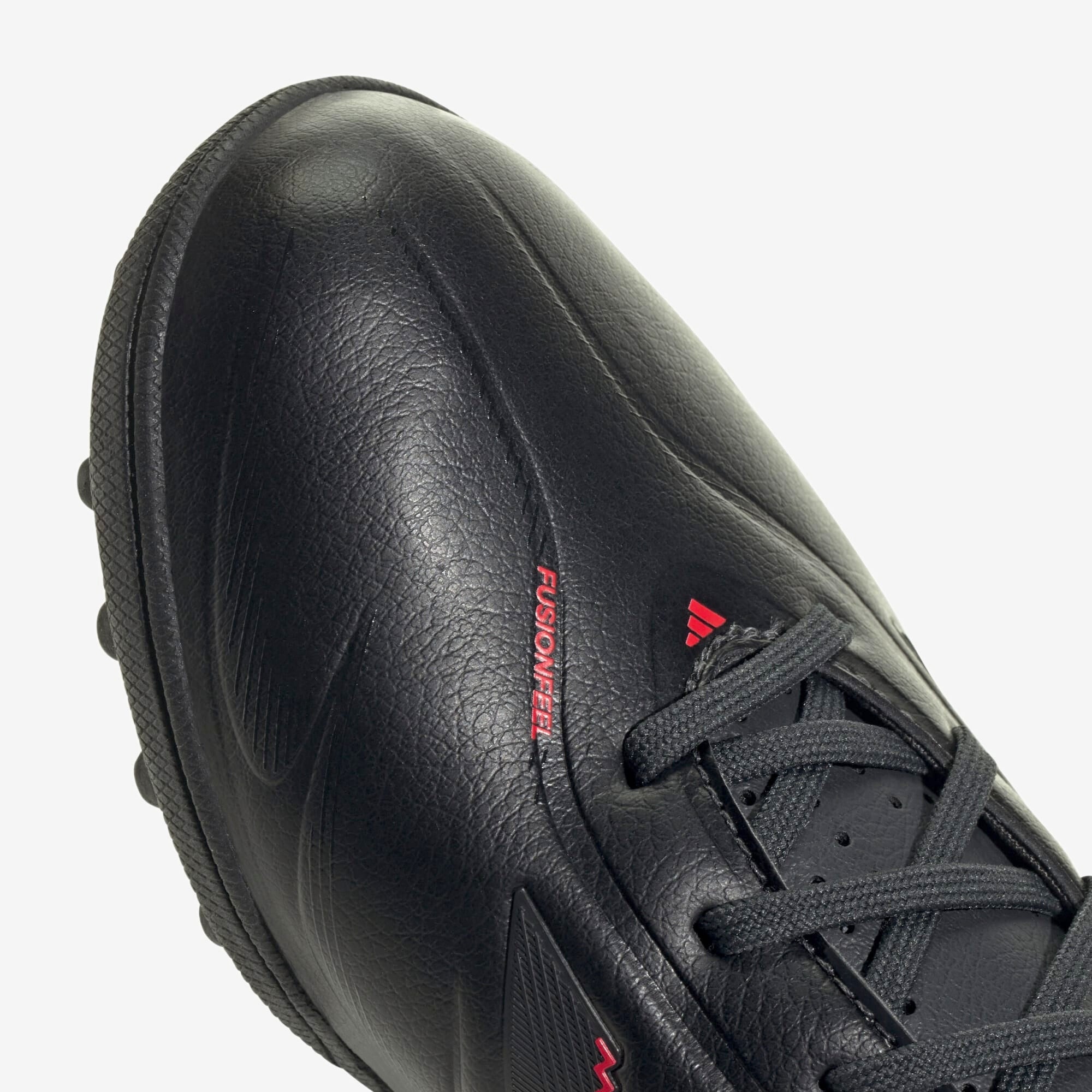 adidas Jr. Copa Pure 3 League Little/Big Kids' TF Low-Top Soccer Shoes - Core Black / Carbon / Lucid Red