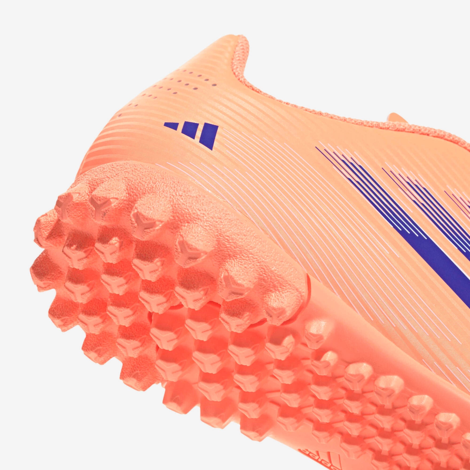 adidas Jr. F50 Club Big Kids' Turf Low-Top Soccer Shoes - Beam Orange / Lucid Blue / Cloud White