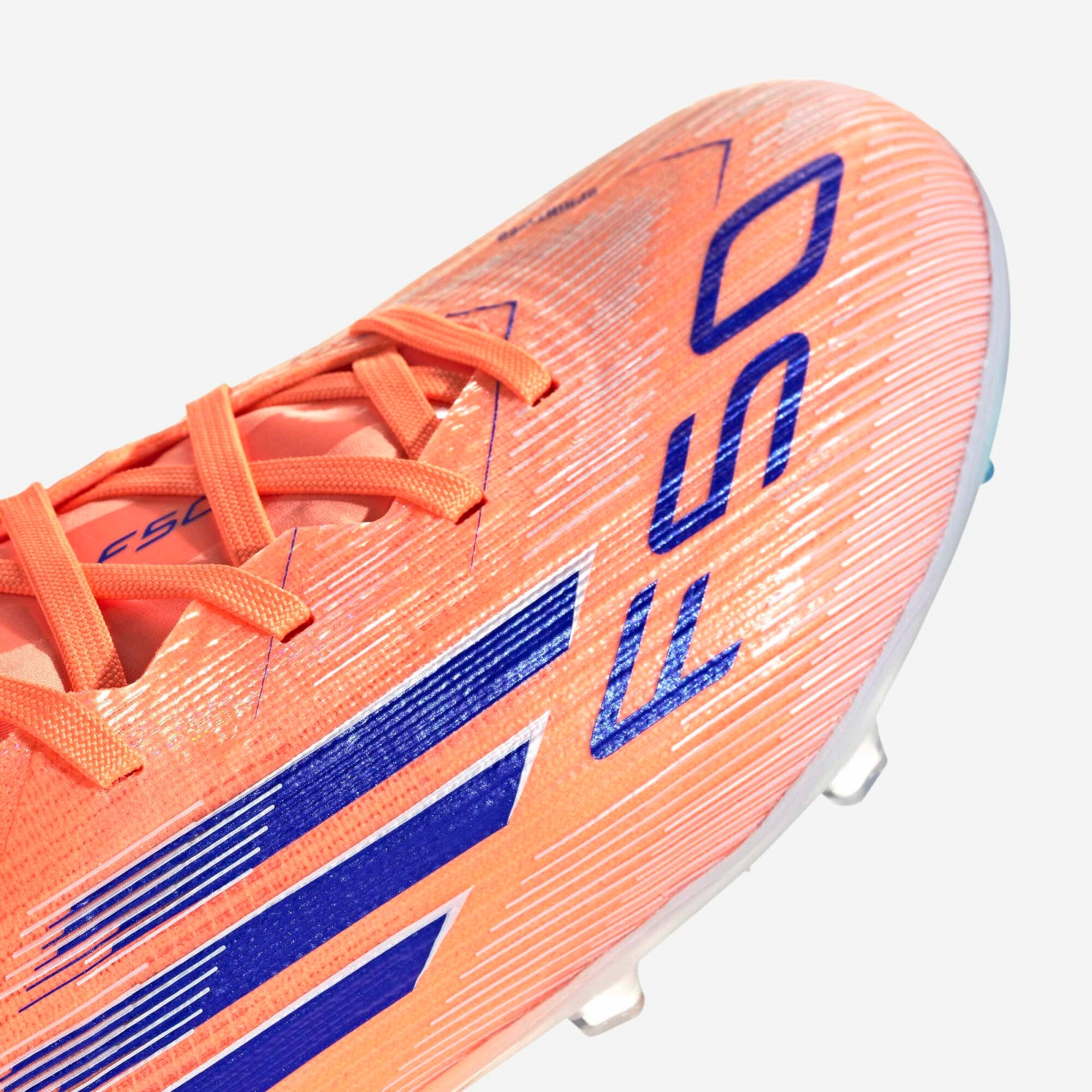 adidas Jr. F50 Elite Big Kids' Firm-Ground Low-Top Soccer Cleats - Beam Orange / Lucid Blue / Cloud White