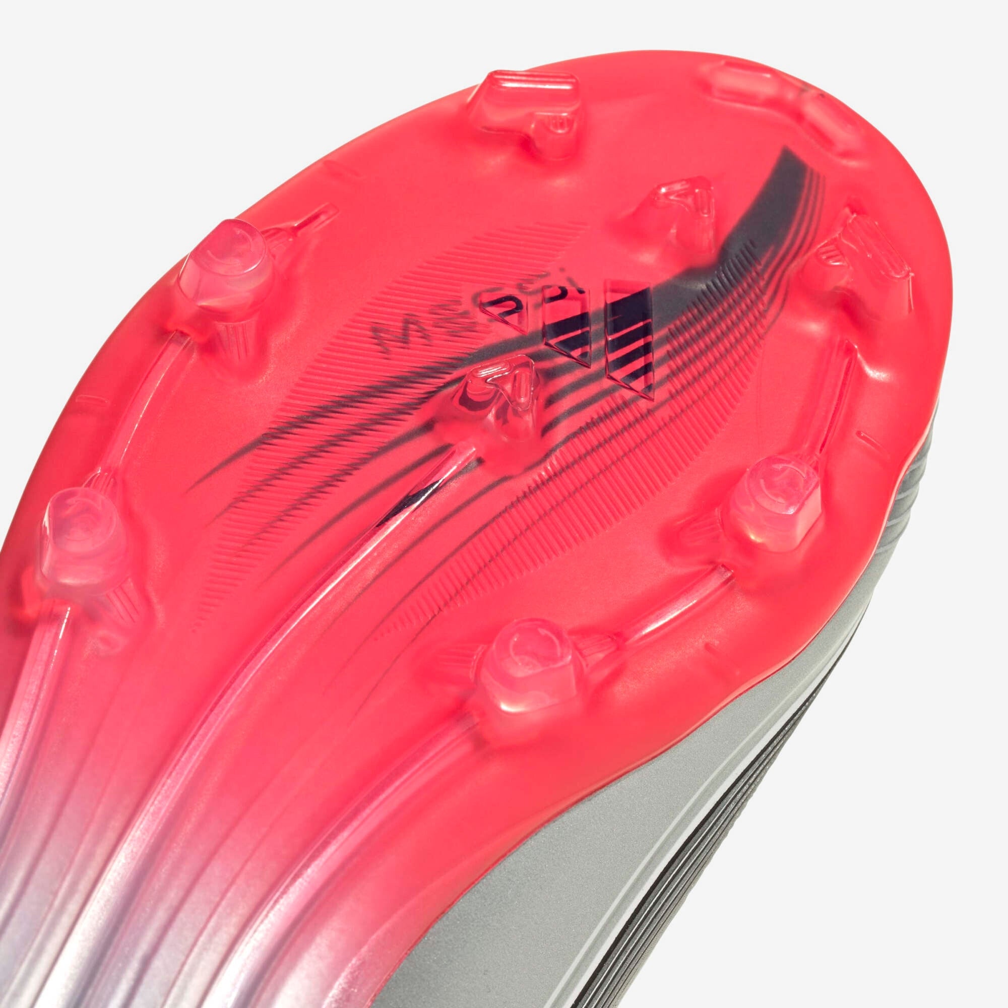 adidas Jr. F50 Messi Elite Big Kids' Firm-Ground Low-Top Soccer Cleats - Cloud White / Lucid Red / Silver Metallic