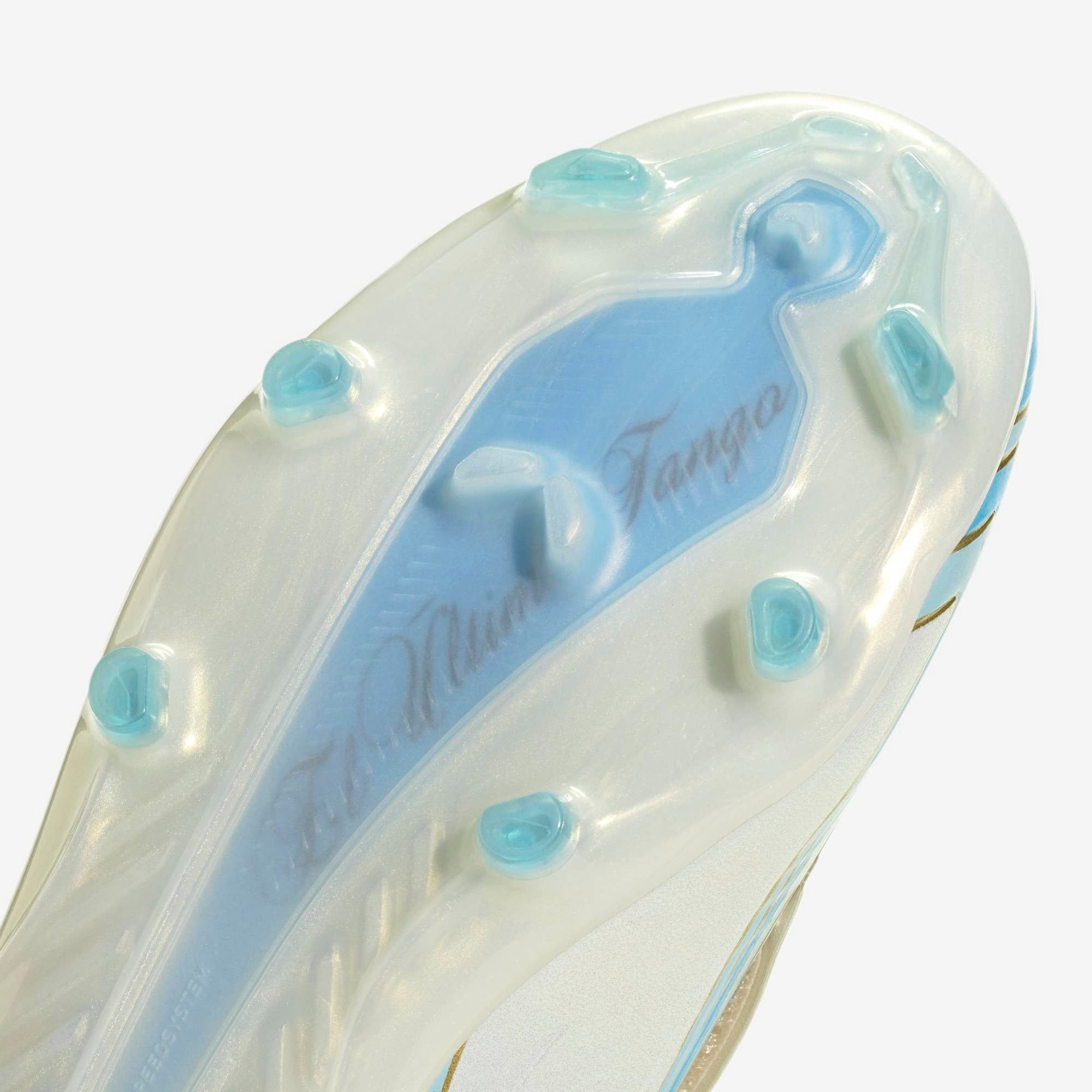 adidas Jr. F50 Messi Elite Big Kids' Firm-Ground Low-Top Soccer Cleats - Ivory / Semi Blue Burst / Icey Blue