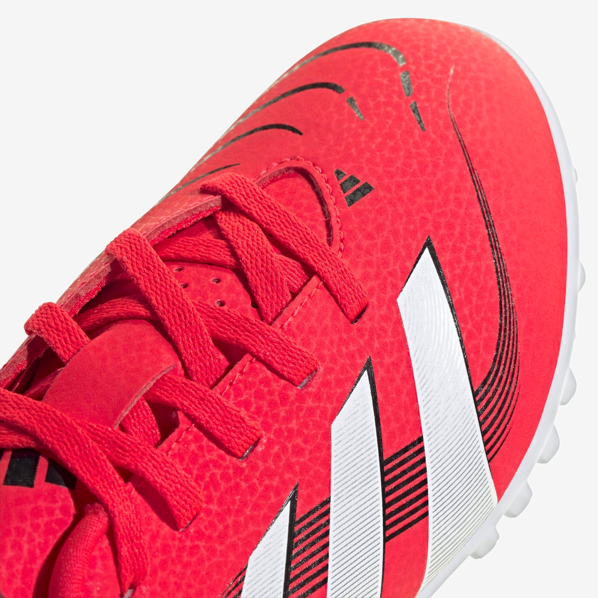 adidas Jr. Predator Club Little/Big Kids' TF Low-Top Soccer Shoes - Lucid Red / Cloud White / Core Black