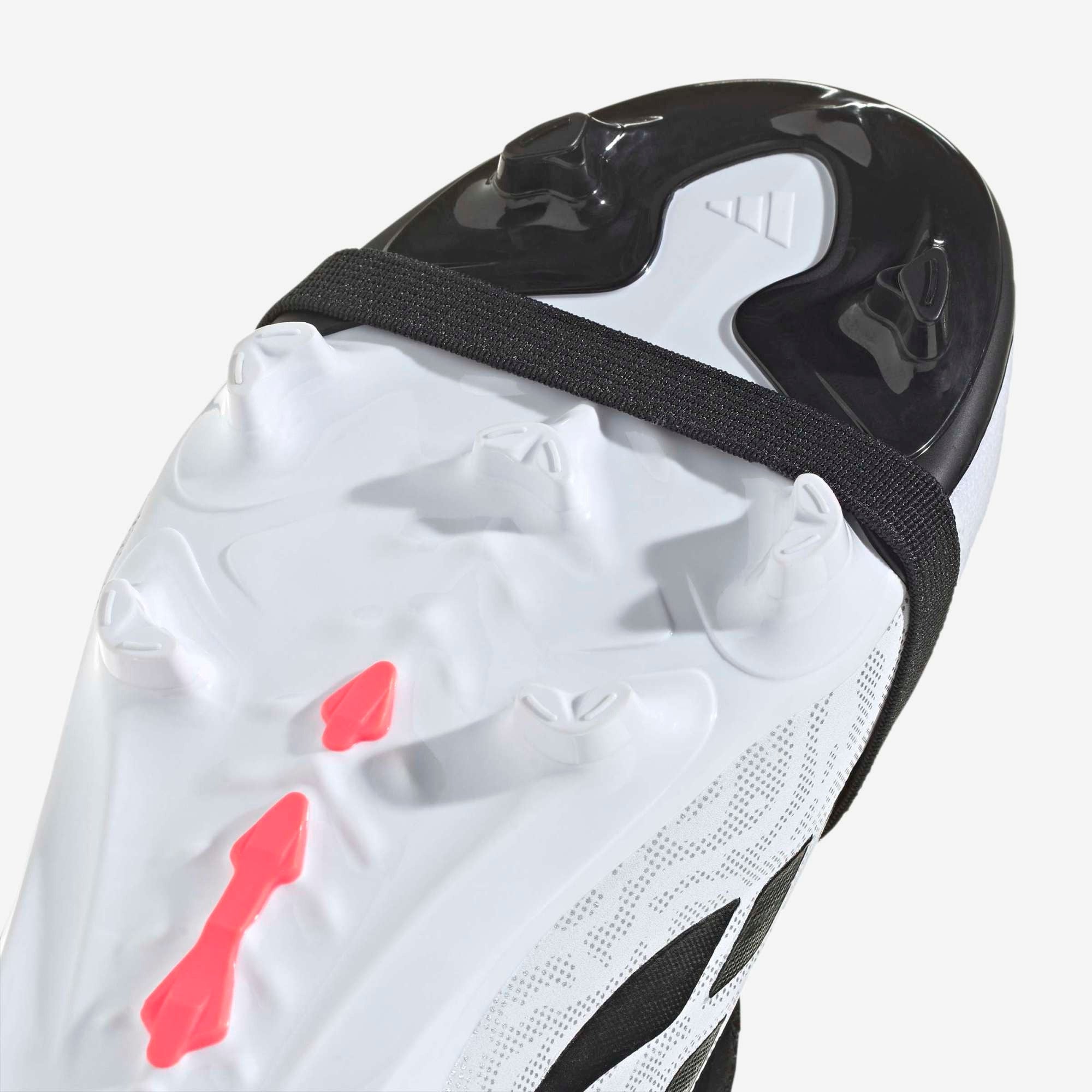 adidas Jr. Predator Elite Fold-Over Tongue Big Kids' Firm-Ground Low-Top Soccer Cleats - Cloud White / Solar Turbo / Core Black