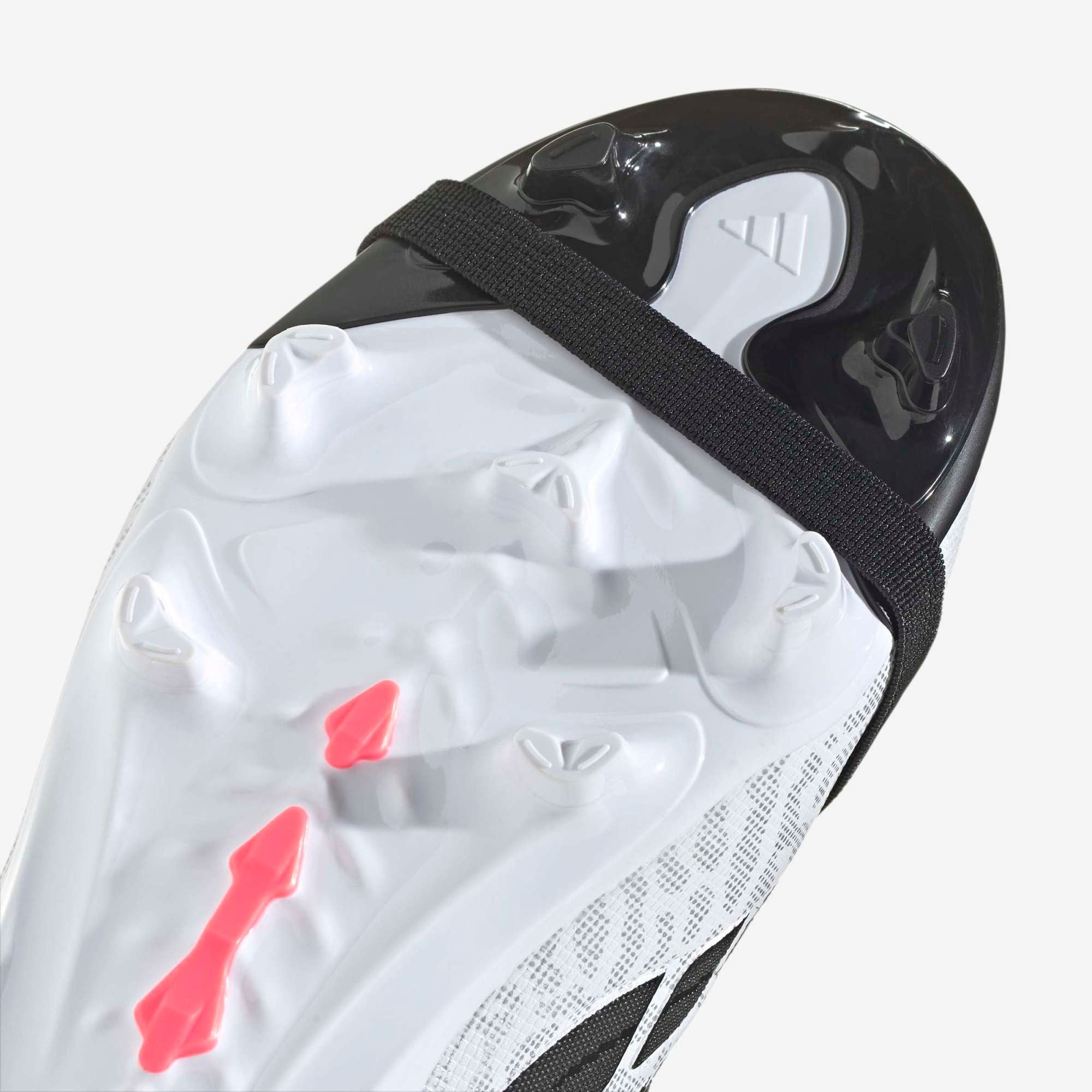 adidas Jr. Predator League Fold-Over Tongue Big Kids' Firm-Ground Low-Top Soccer Cleats - Cloud White / Solar Turbo / Core Black